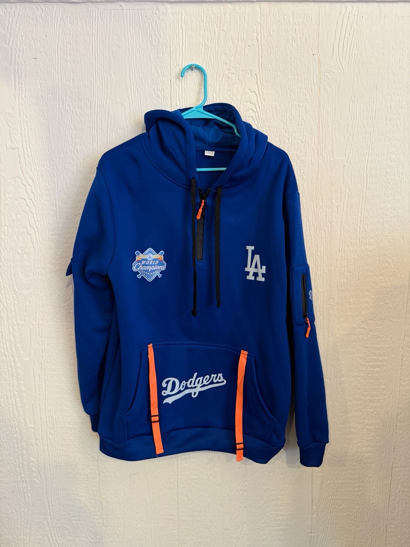 Los Angeles Dodgers MLB Hoodie Size L Blue World Champions 2
