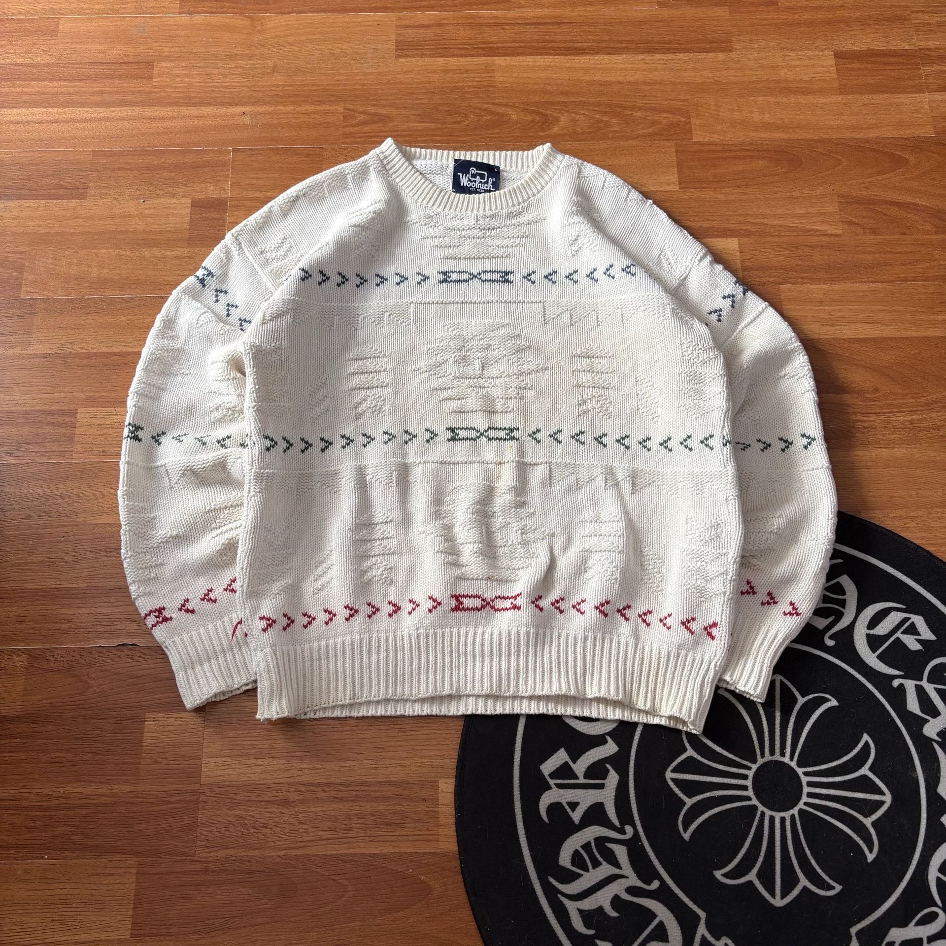 Woolrich Vintage Knit Sweater Size M Made In USA 2