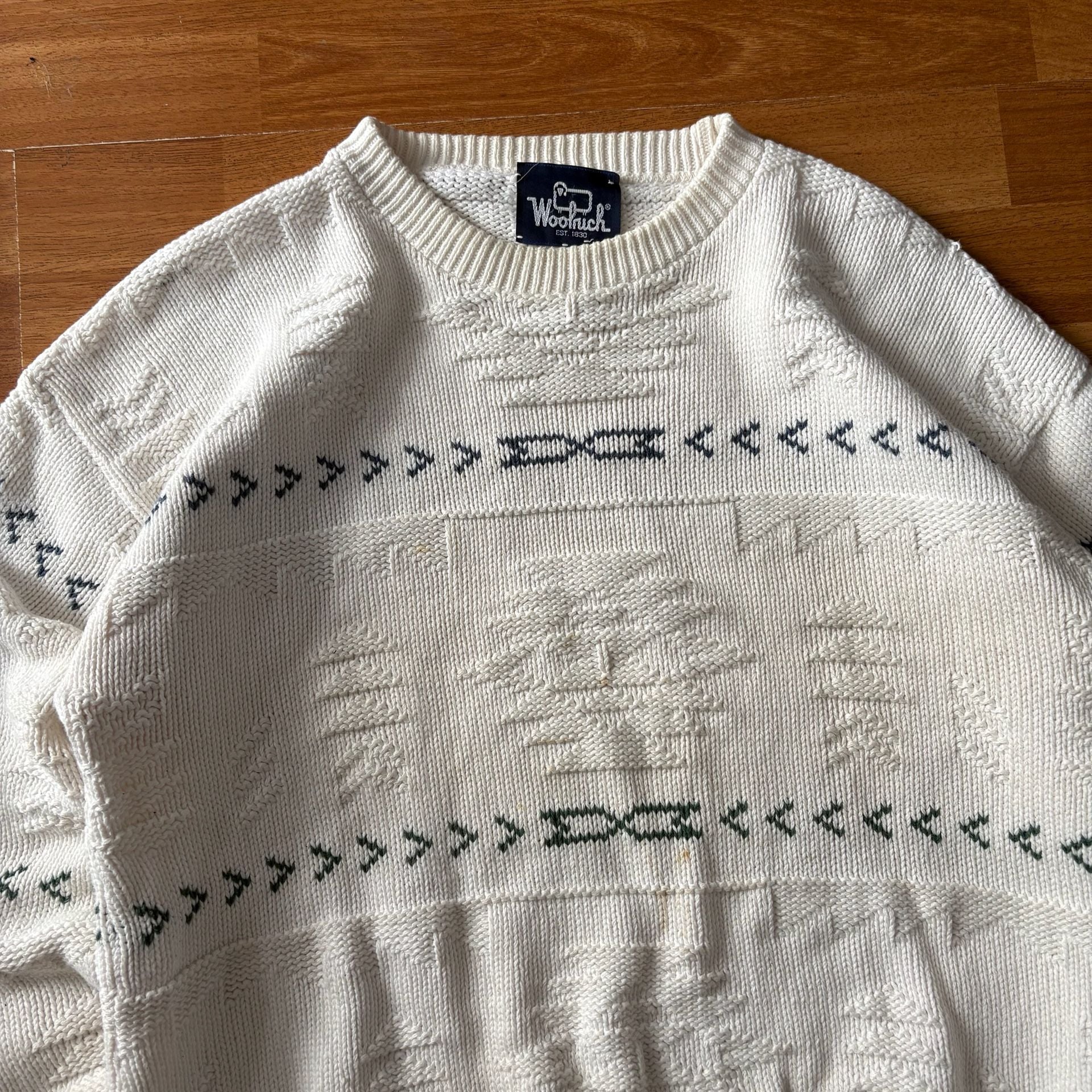 Woolrich Vintage Knit Sweater Size M Made In USA 3