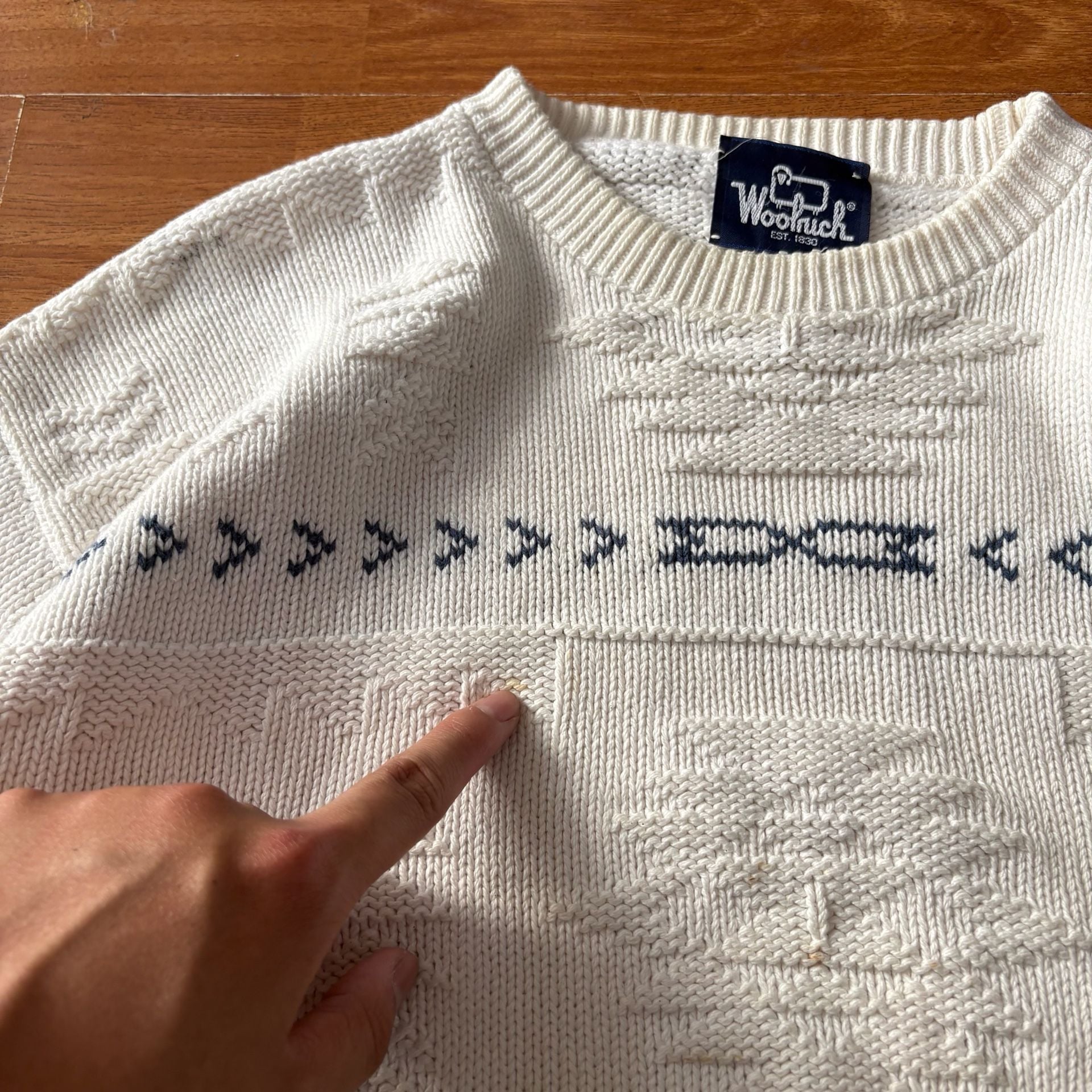 Woolrich Vintage Knit Sweater Size M Made In USA 6