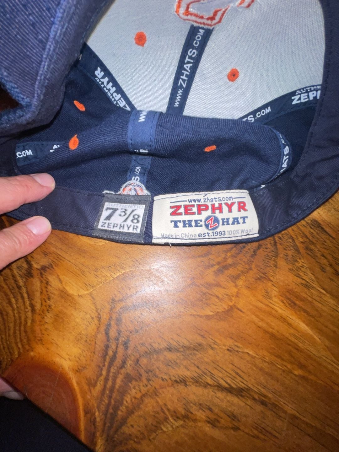 Zephyr Syracuse University Hat Size 7 3/8 NCAA Wool 4