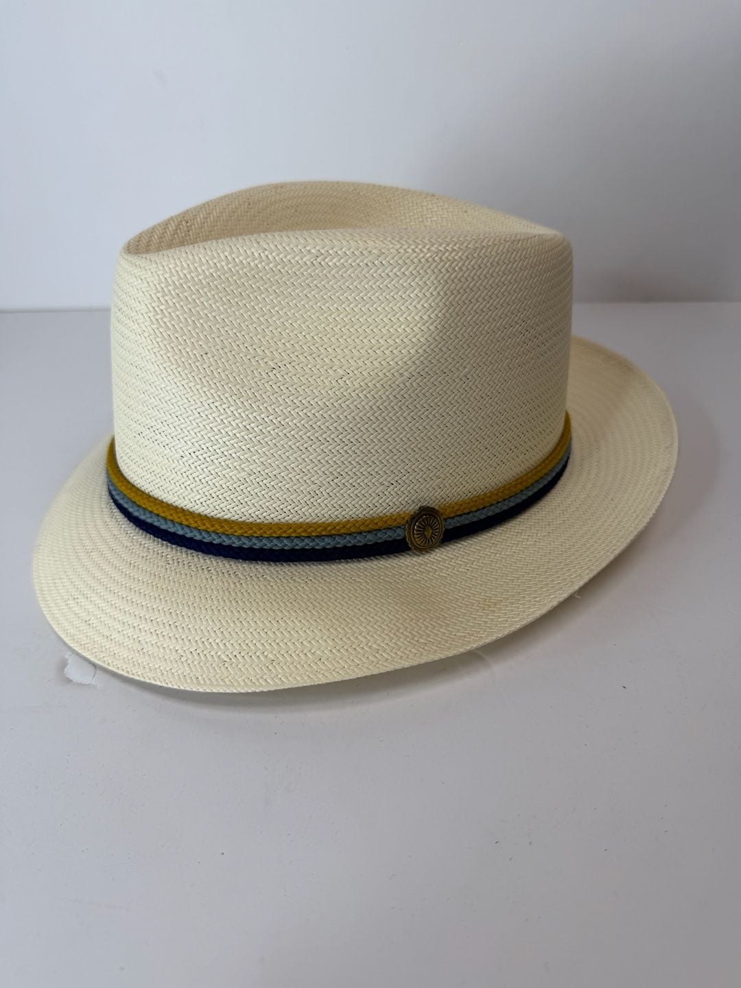 Stetson Straw Fedora Hat Size 7 1/8 Made In USA 3