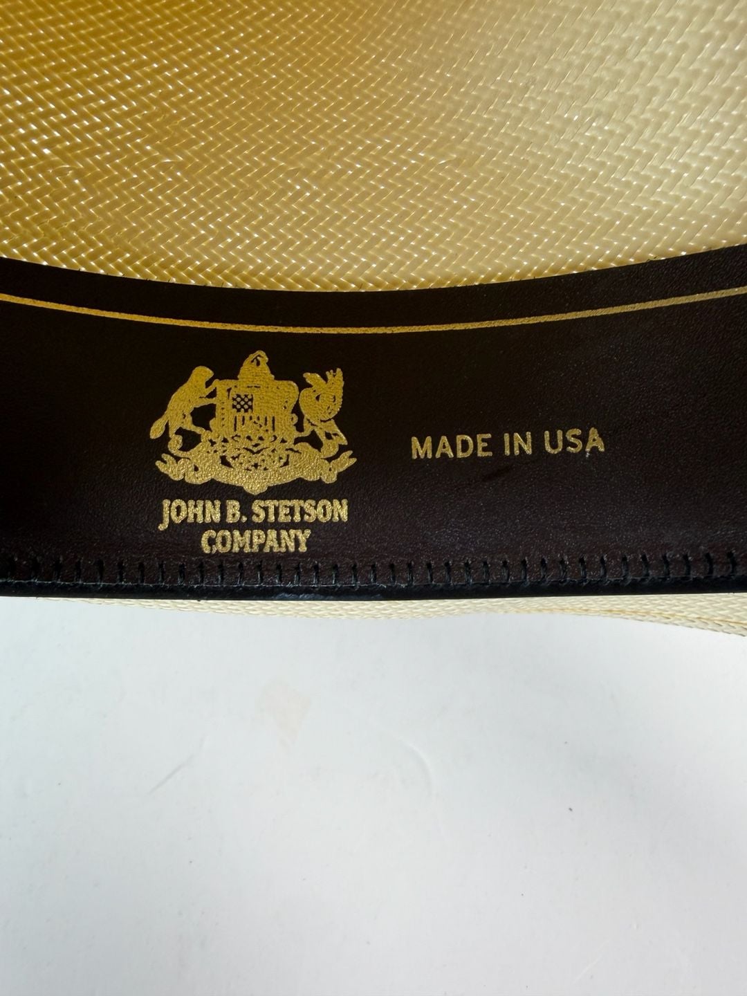 Stetson Straw Fedora Hat Size 7 1/8 Made In USA 6