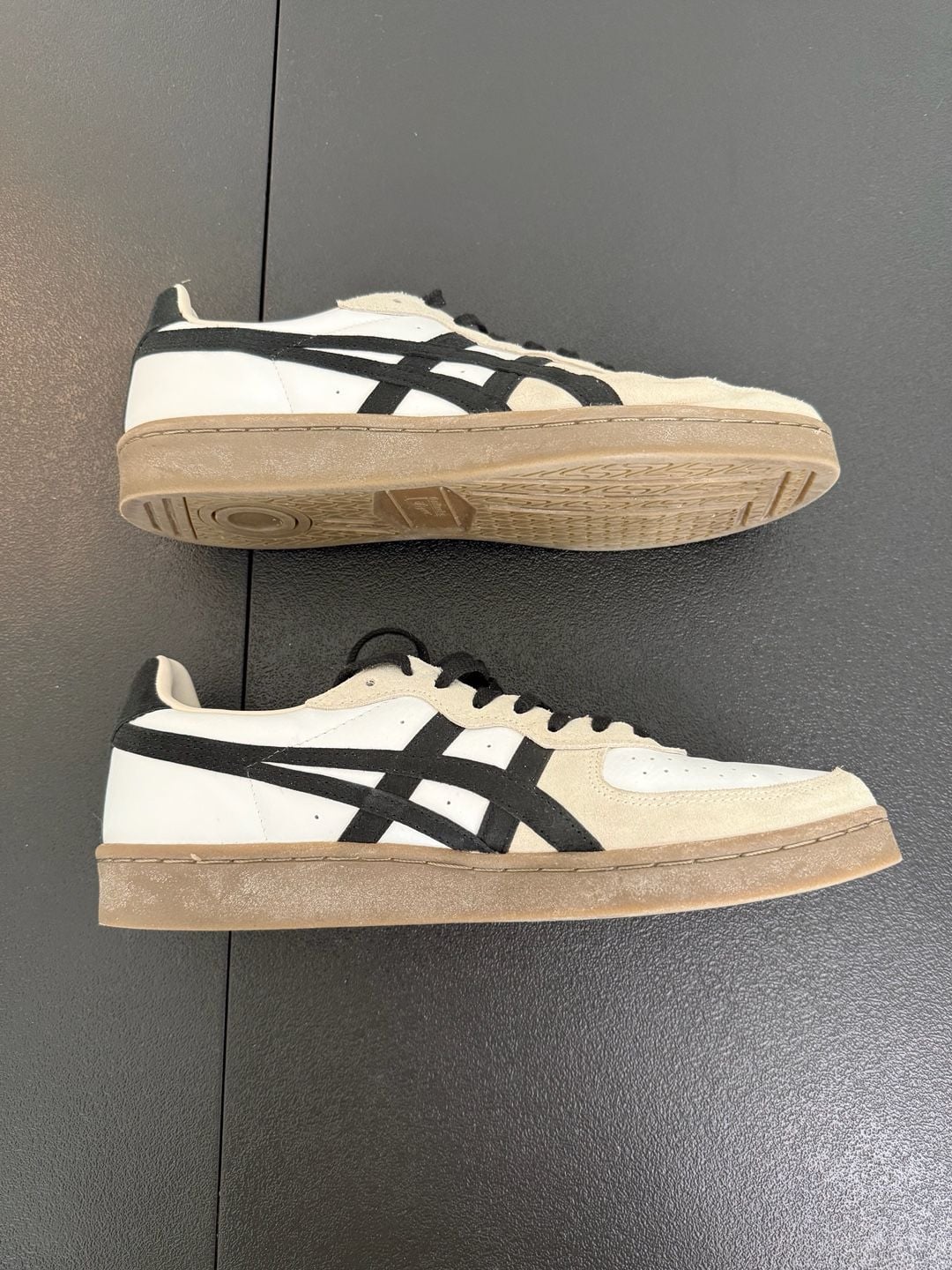 Onitsuka Tiger GSM Cream Black Sneakers 8.5 7