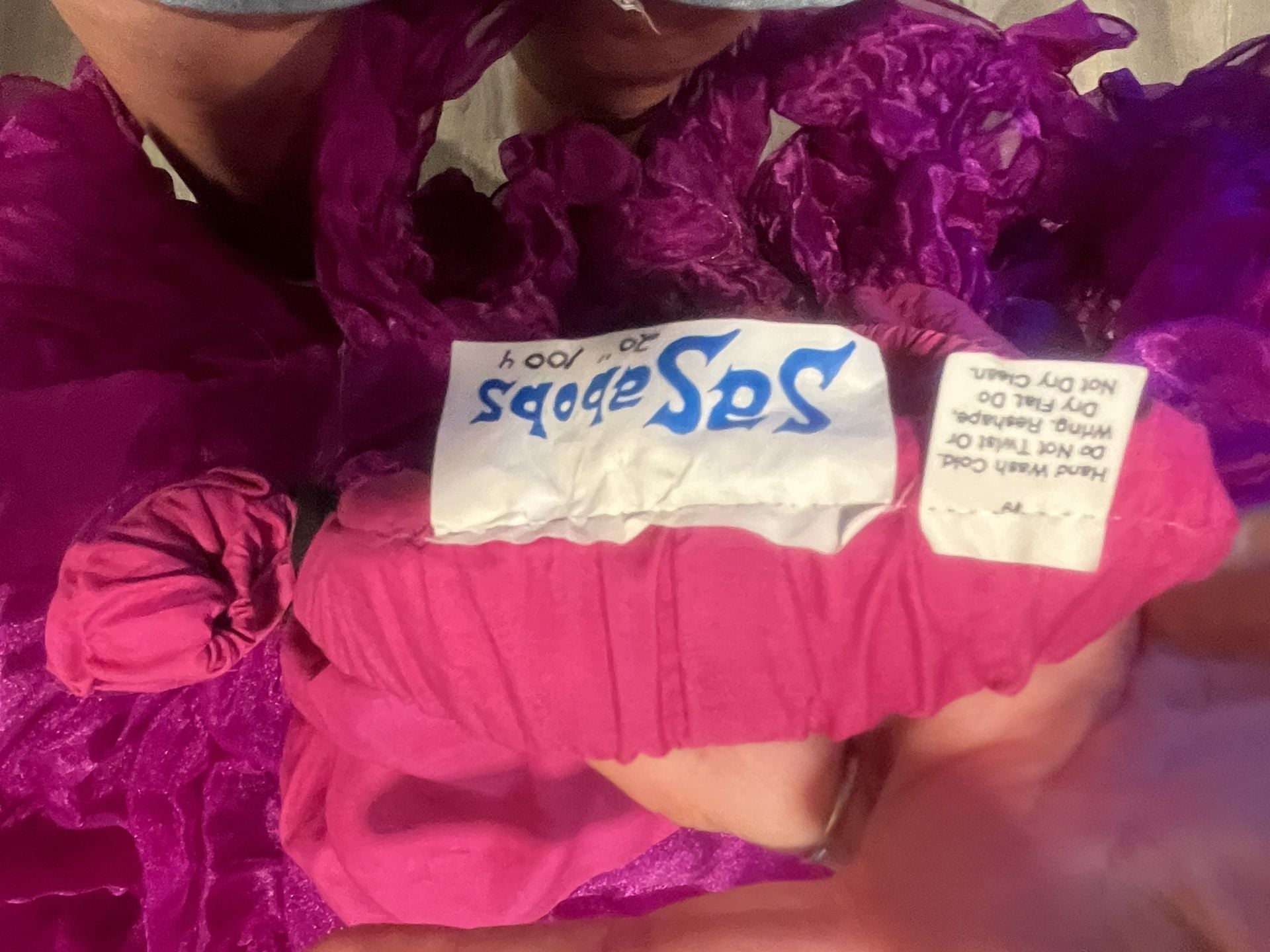 Vintage 1980Square Dancin Petticoat Skirt Size M Purple Organza Ruffle Crinoline 3