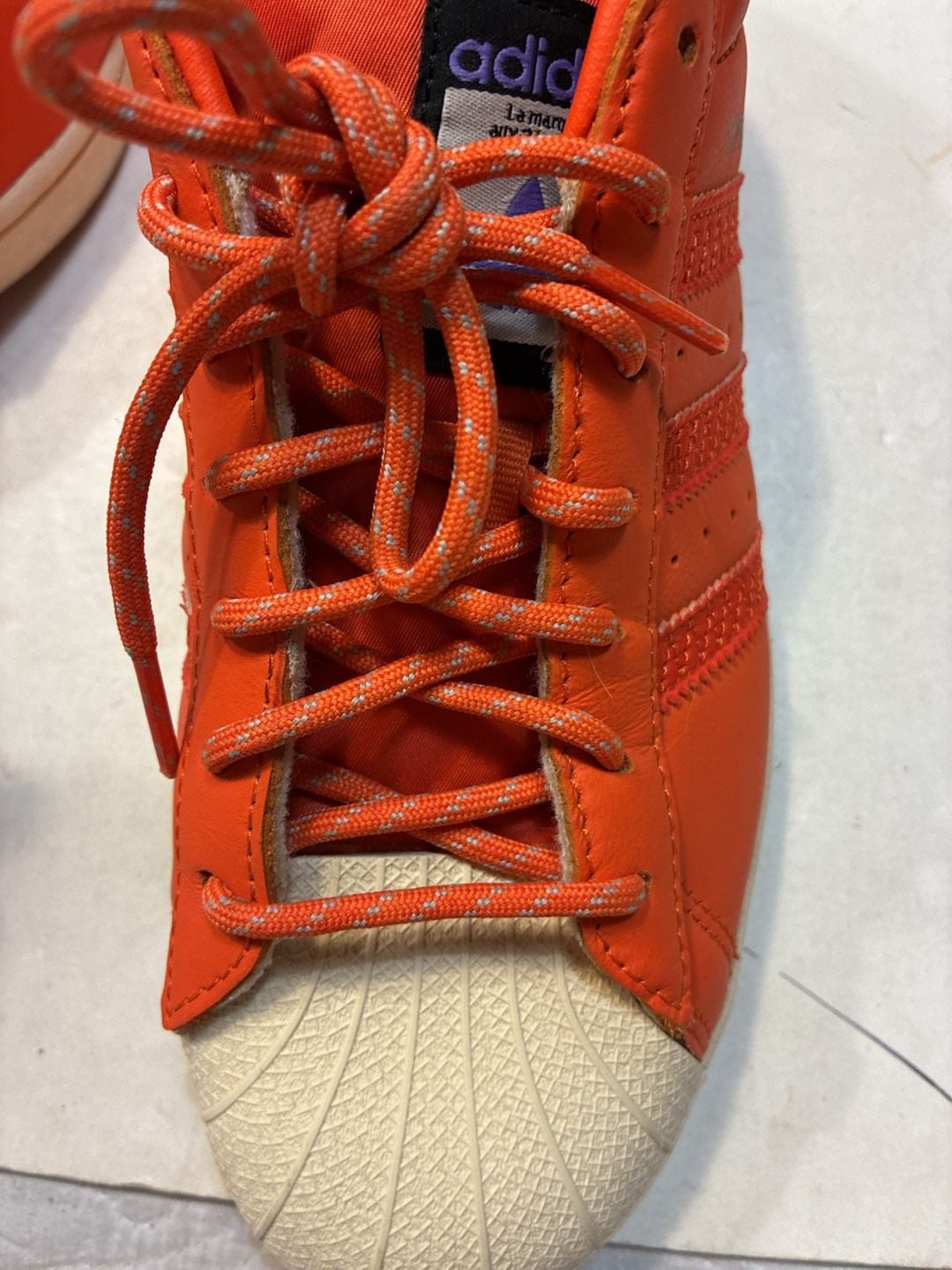 Adidas Superstar 82 Great Outdoors Orange Purple Sneakers Shoes 7