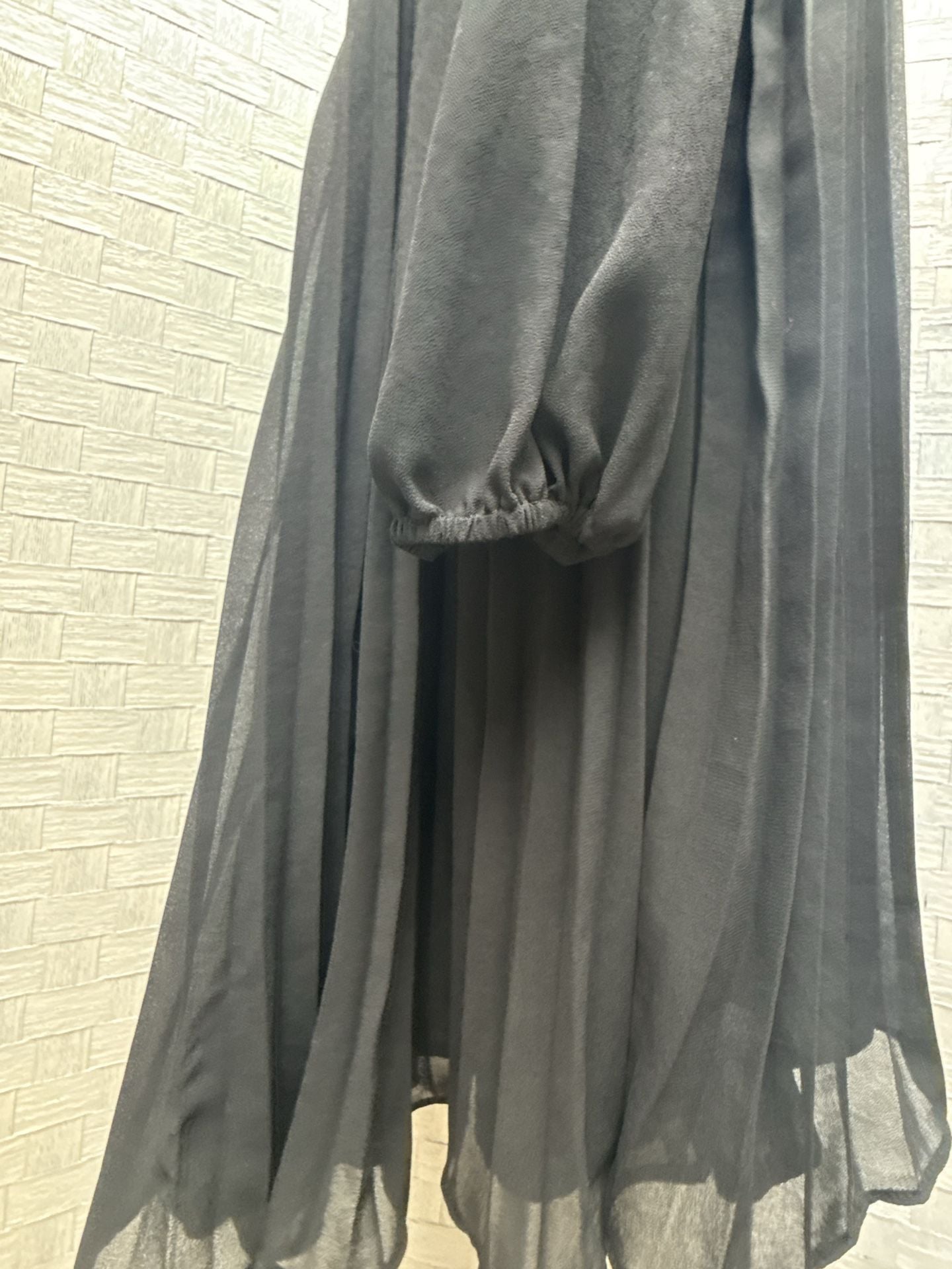 Haute Curve Pleated Dress Size 3XL Black Long Sleeve 4