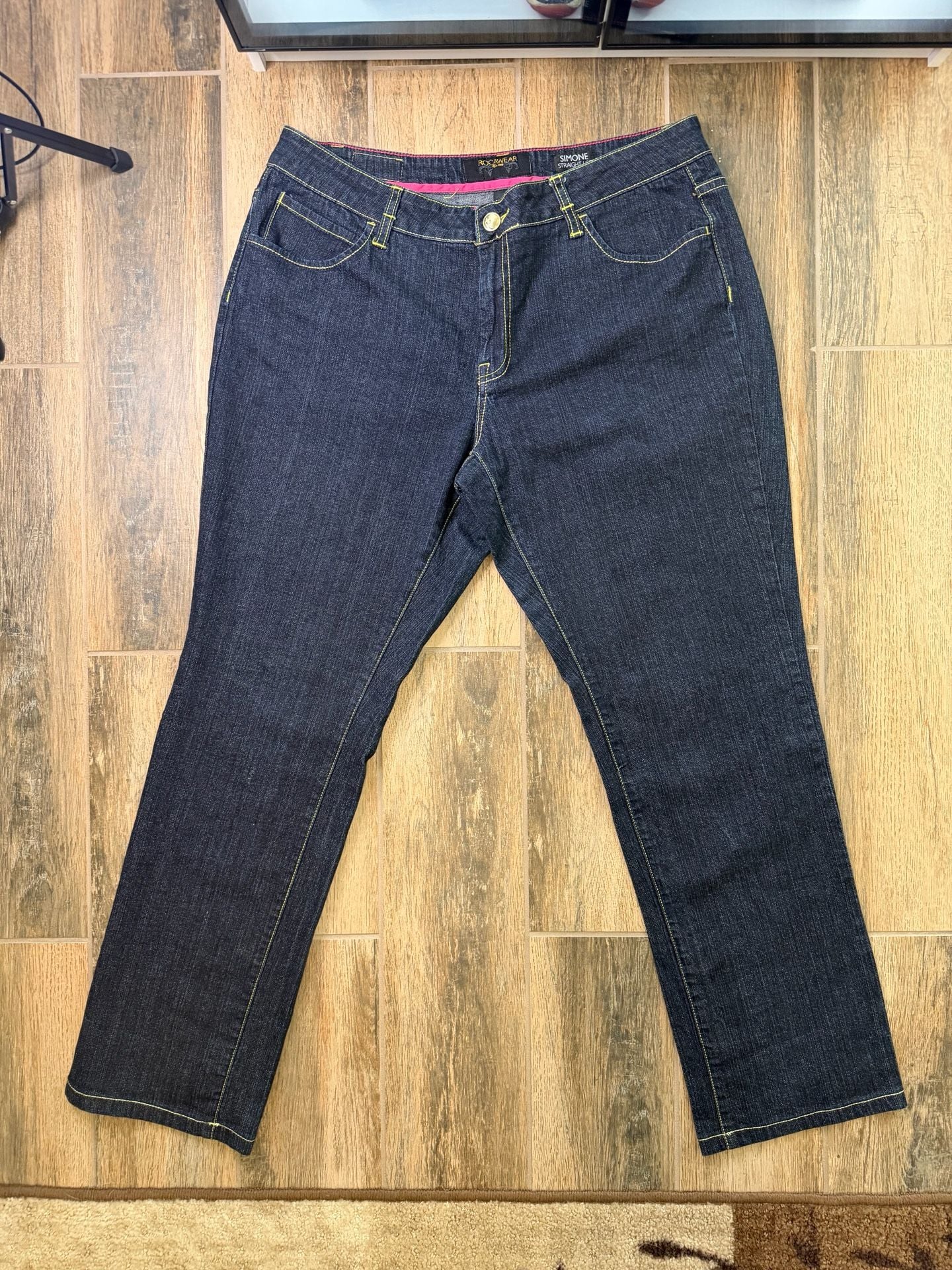 Rocawear Simone Straight Leg Jeans Size 18 Dark Wash Denim 4
