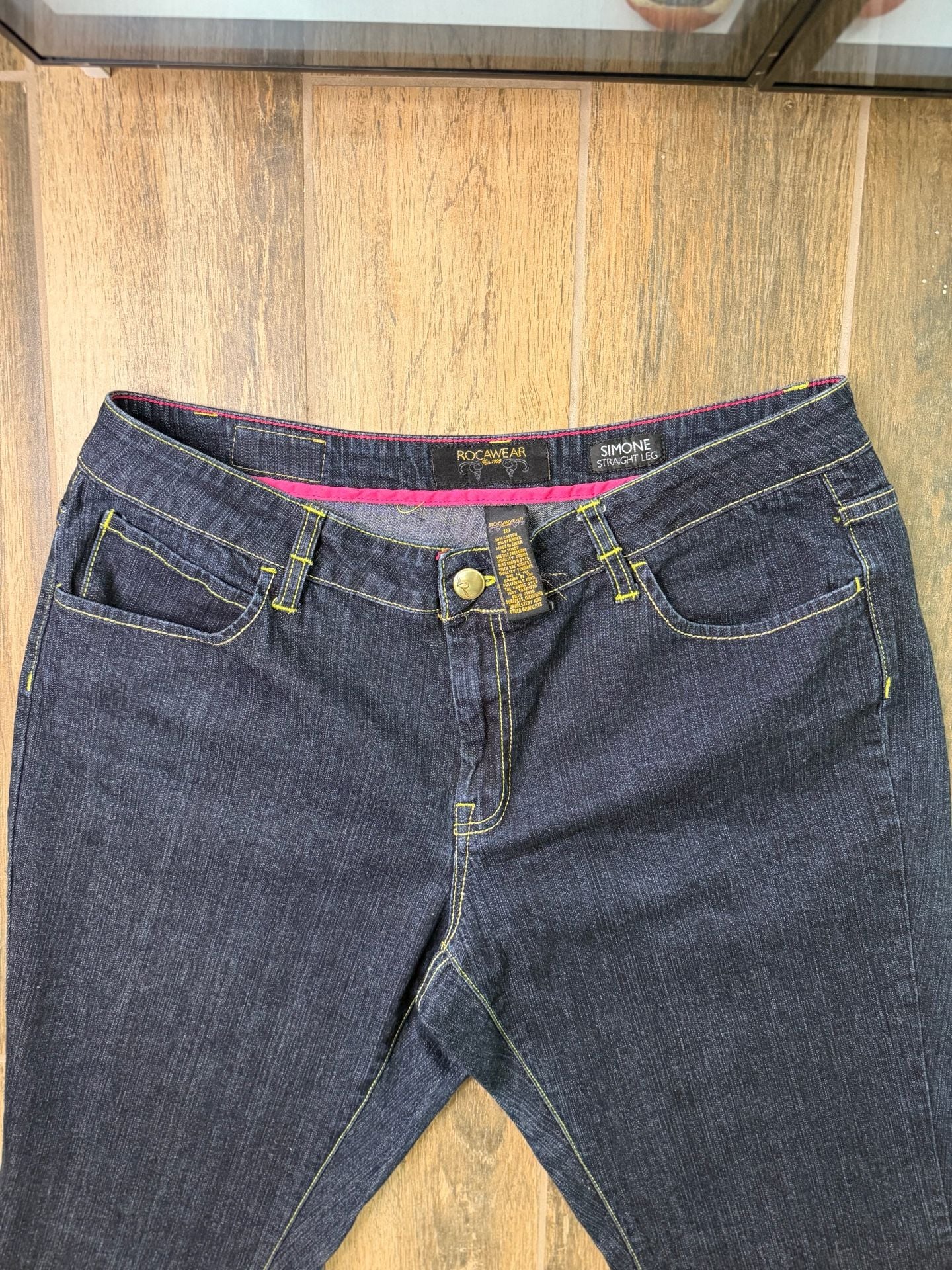 Rocawear Simone Straight Leg Jeans Size 18 Dark Wash Denim 5