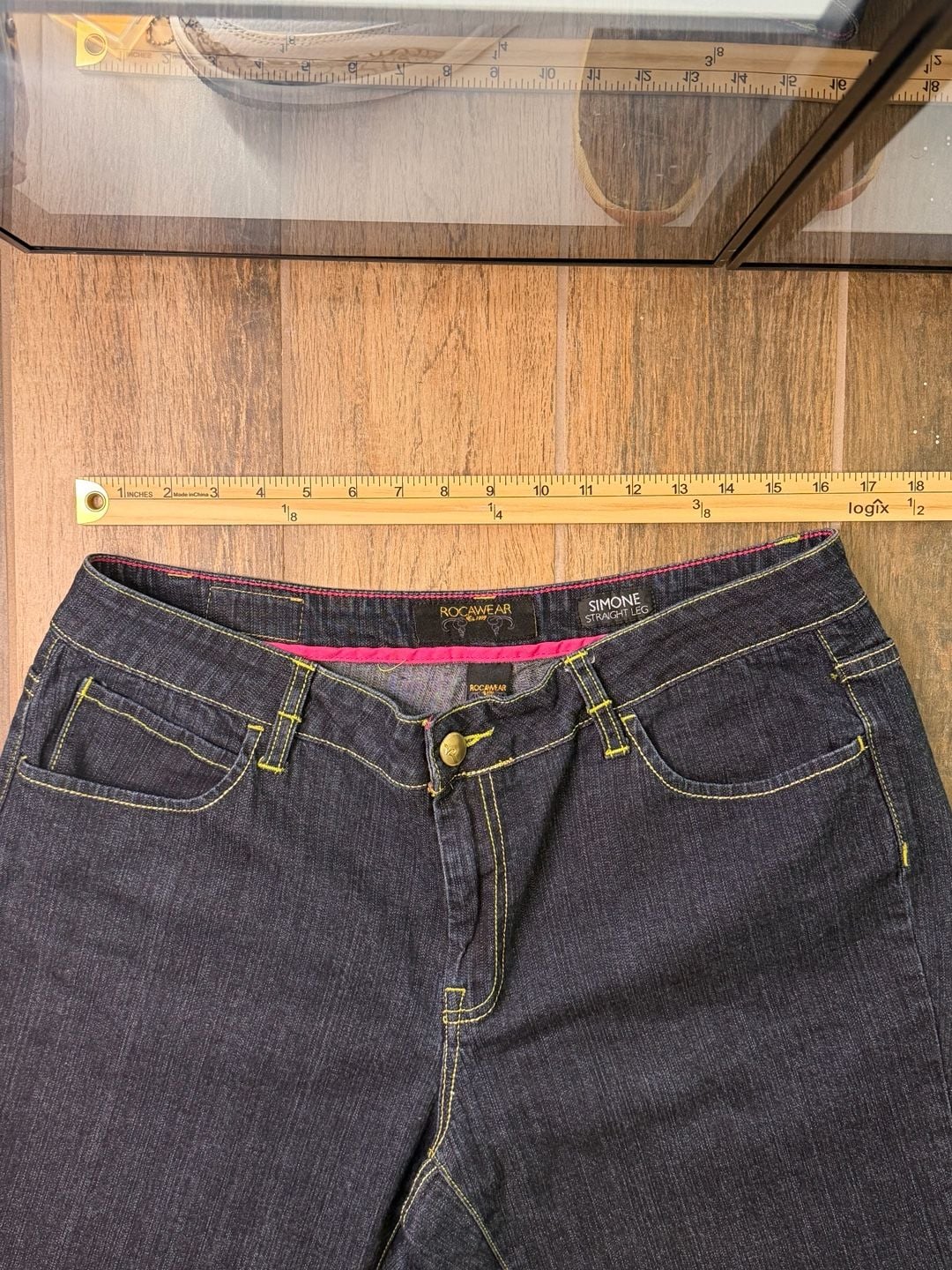 Rocawear Simone Straight Leg Jeans Size 18 Dark Wash Denim 7