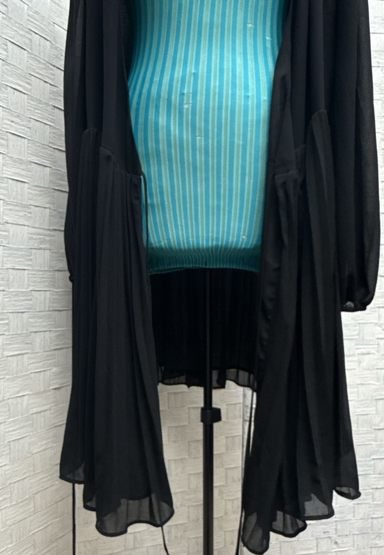 Haute Curve Pleated Dress Size 3XL Black Long Sleeve 5