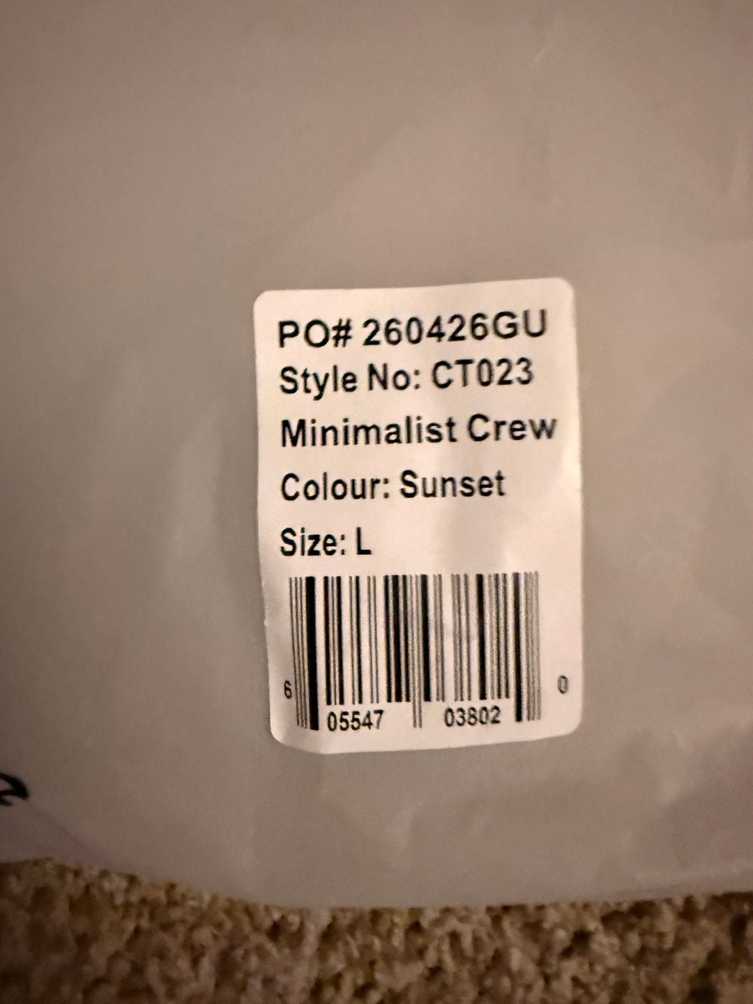 Comfrt Minimalist Crew Sweatshirt Size L Sunset Tie Dye 3