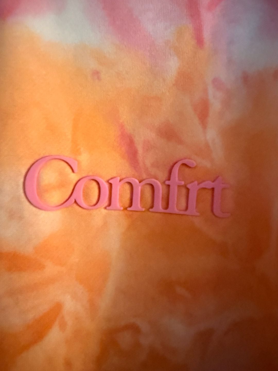 Comfrt Minimalist Crew Sweatshirt Size L Sunset Tie Dye 5