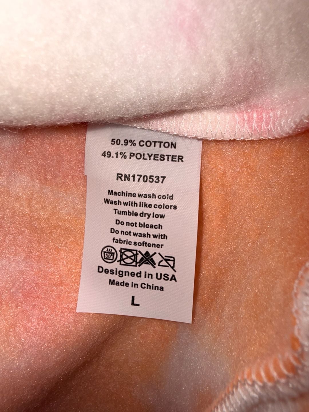 Comfrt Minimalist Crew Sweatshirt Size L Sunset Tie Dye 6