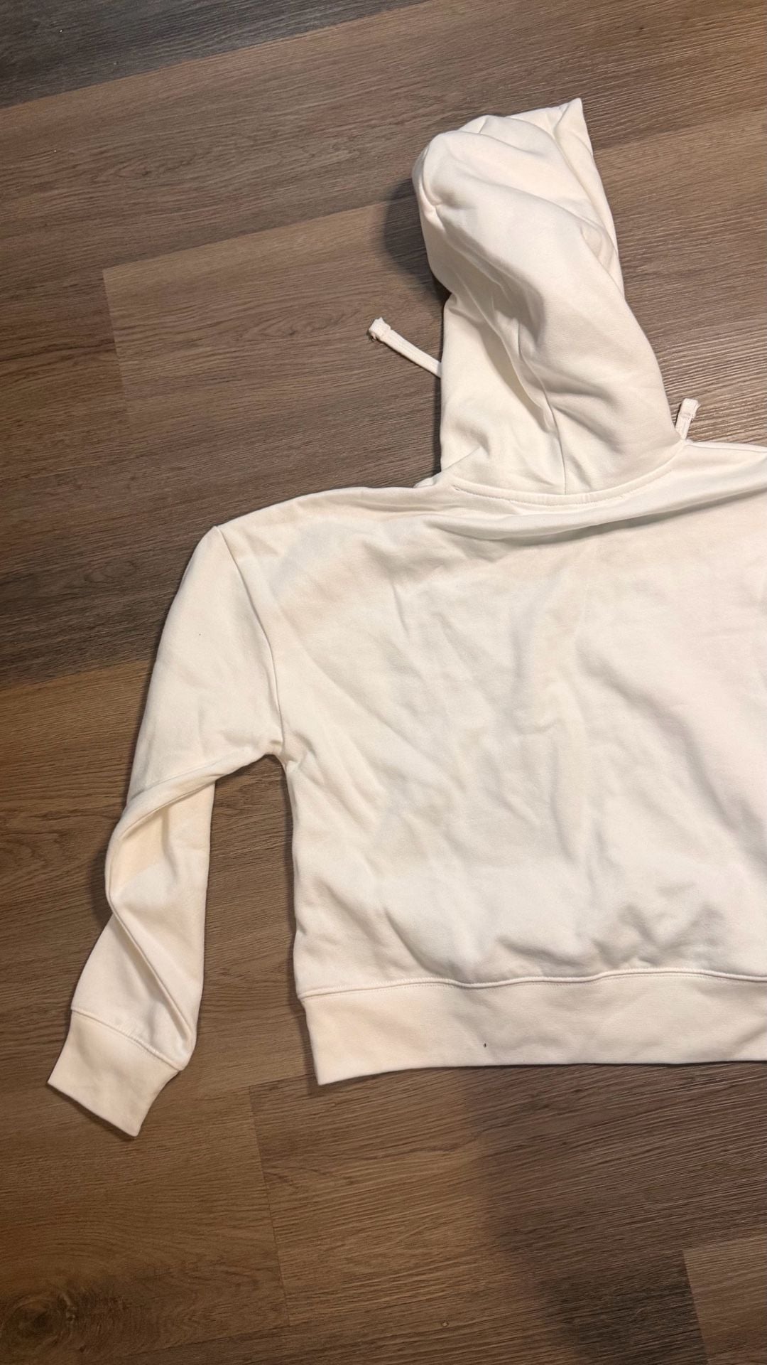 Syracuse University Script Logo Hoodie White Stained 7