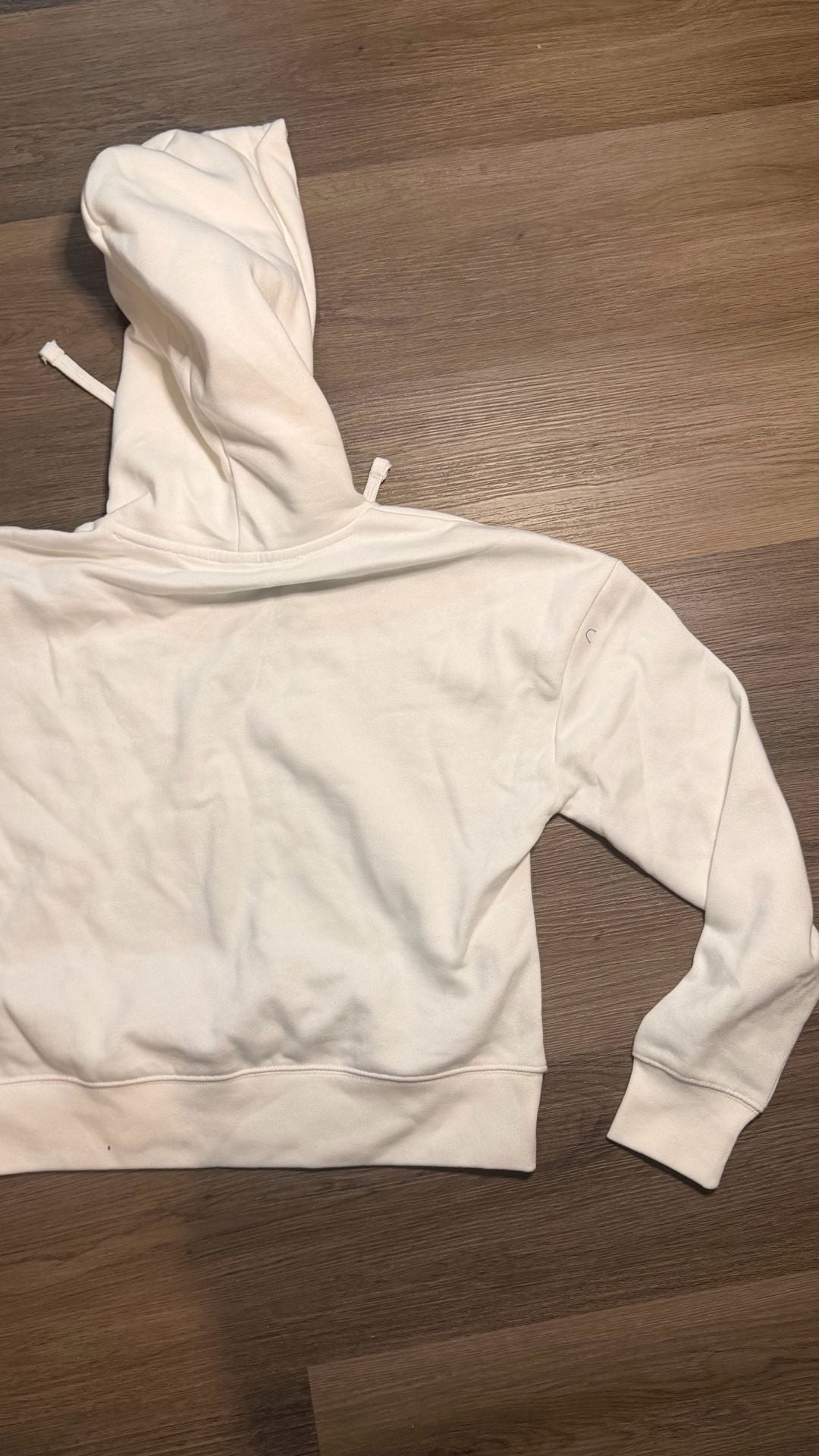 Syracuse University Script Logo Hoodie White Stained 8