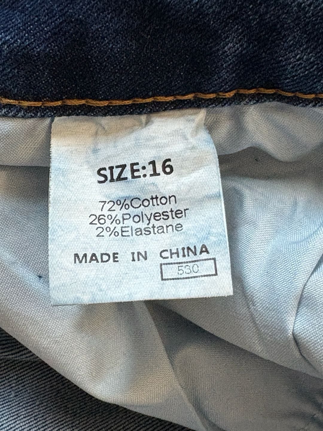Sidefeel Wide Leg Jeans Size 16 Blue Denim 7