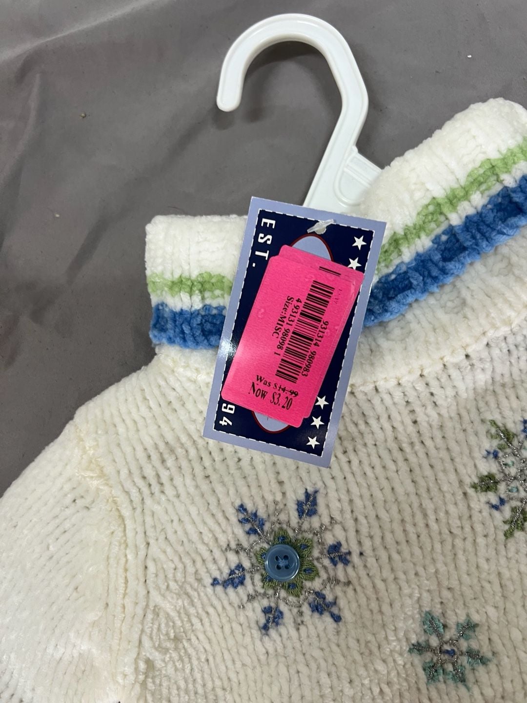 Koala Kids Snowflake Turtleneck Sweater Size 0-3M White baby winter 6