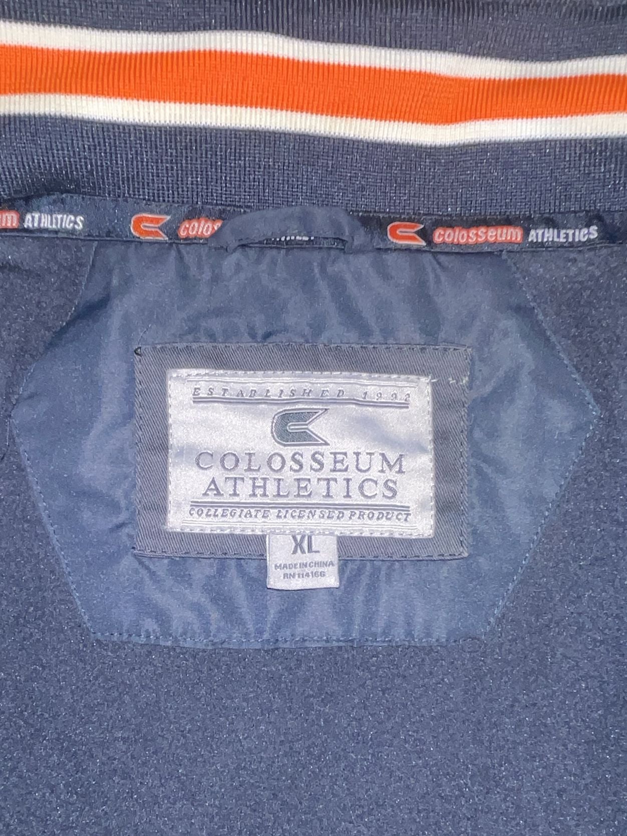 Colosseum Syracuse Jacket Size XL Blue Orange Full Zip 7