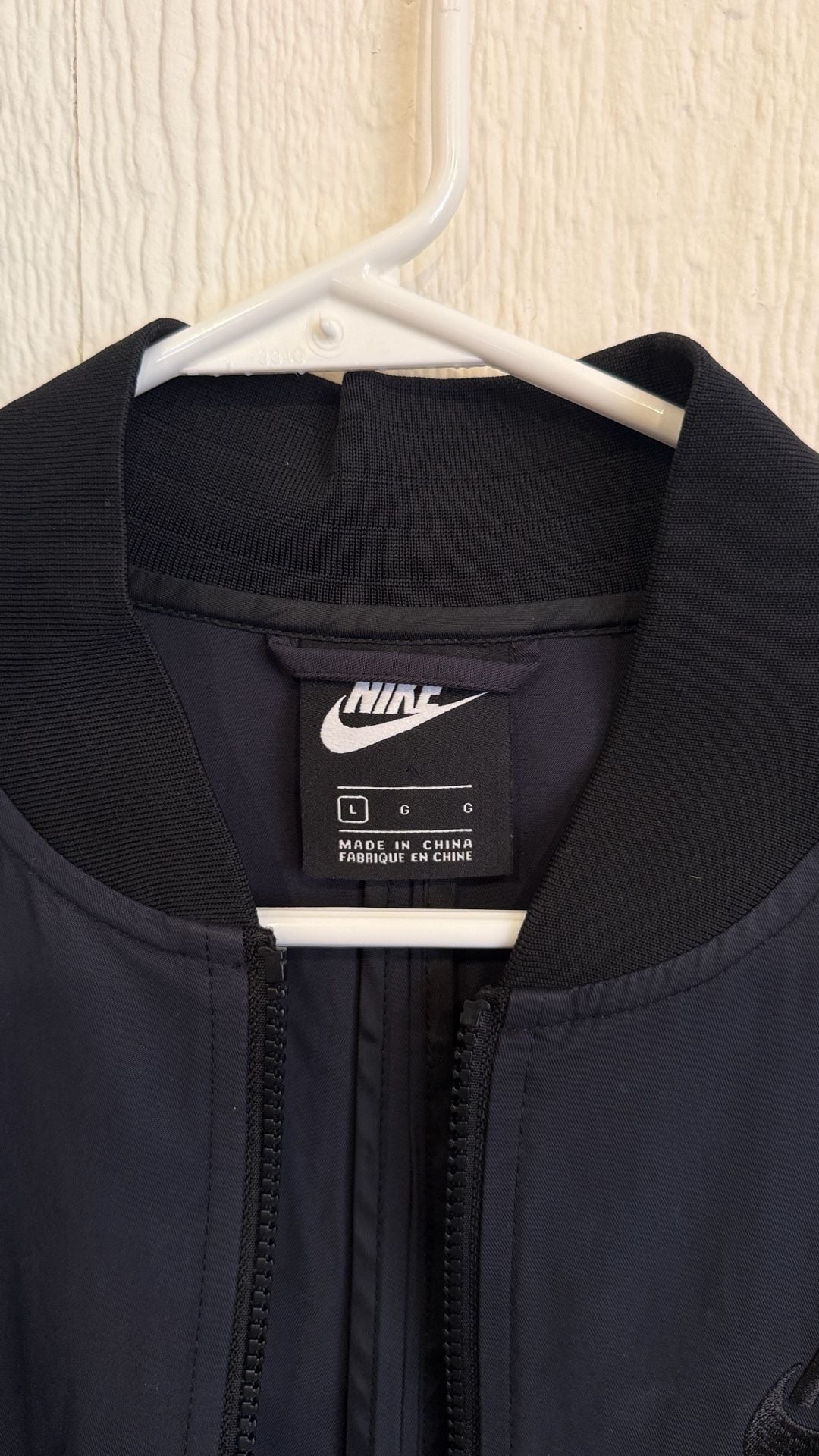 Nike Bomber Jacket Size L Black Woven Full Zip 3