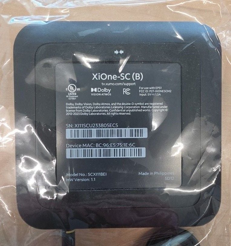 Xumo XiOne-SC B Stream Box SCXI11BEI With Power Supply 508 2