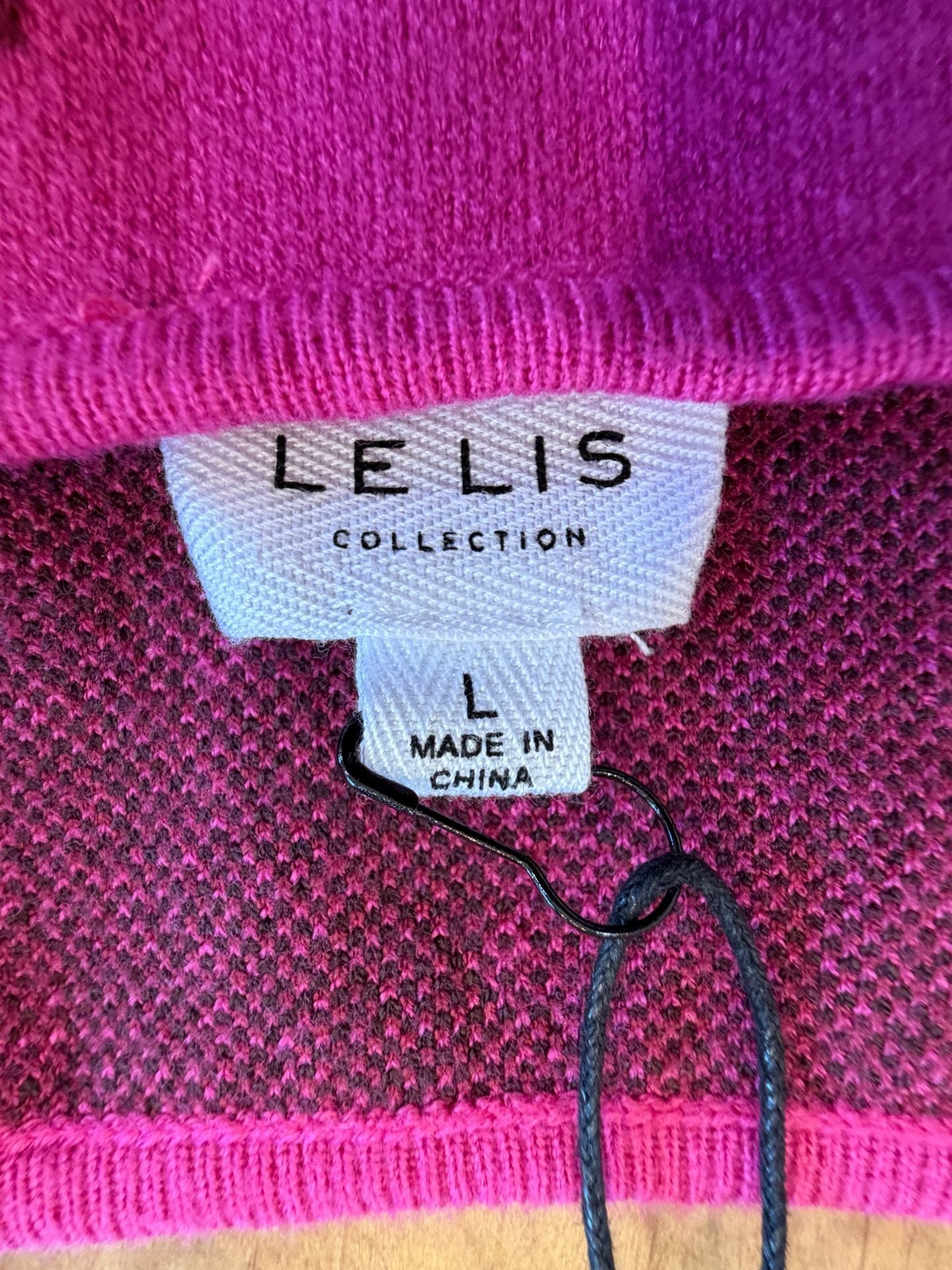 Le Lis Collection Knit Midi Dress Size L Pink Swirl 4