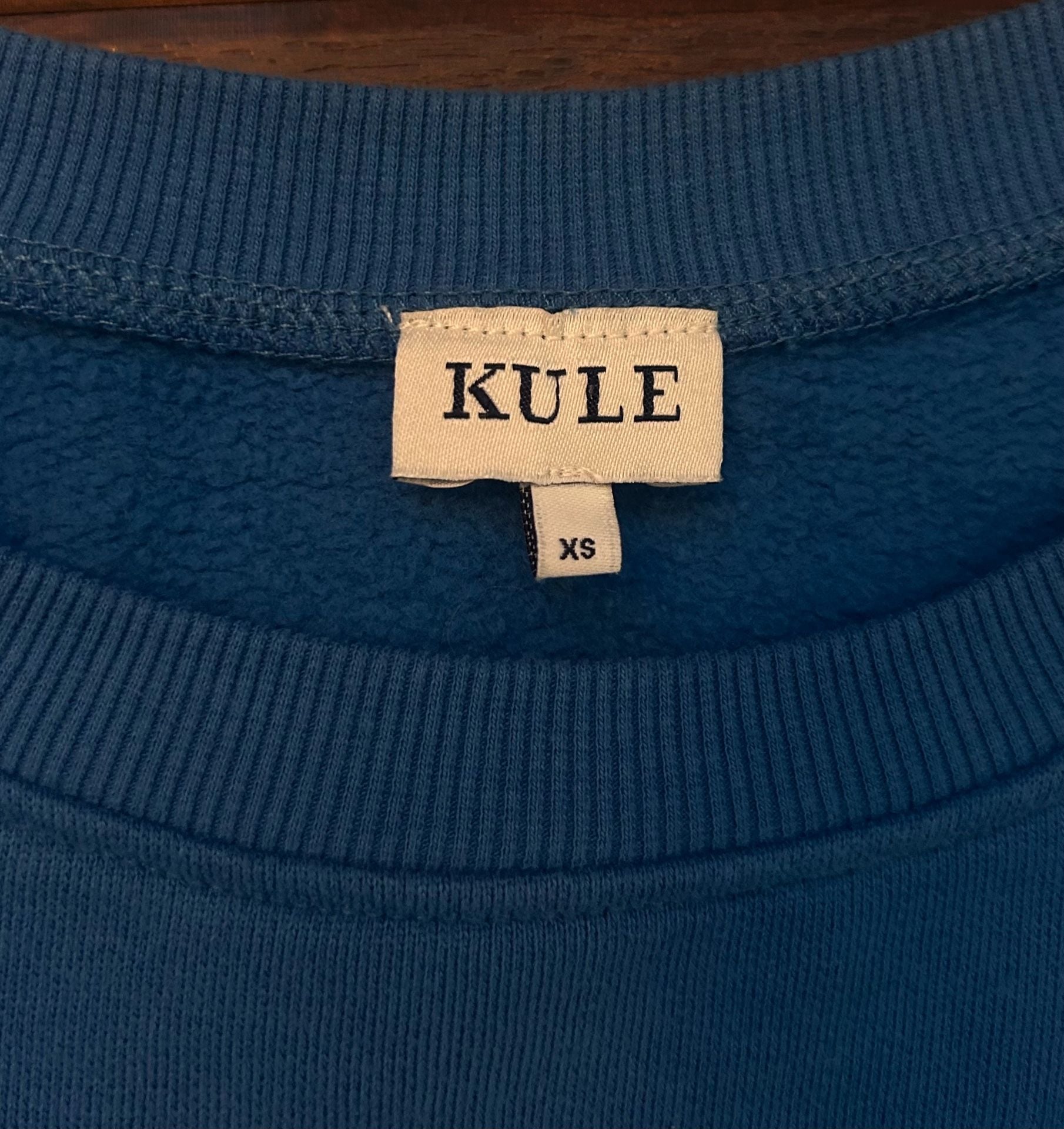 KULE Orange Graphic Sweatshirt Size XS Blue Pullover 7