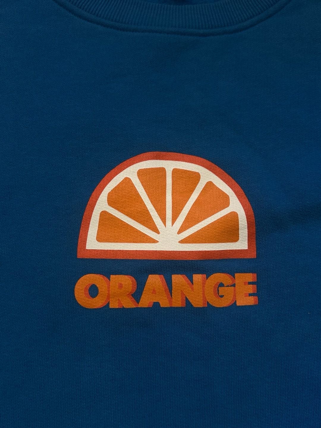 KULE Orange Graphic Sweatshirt Size XS Blue Pullover 8