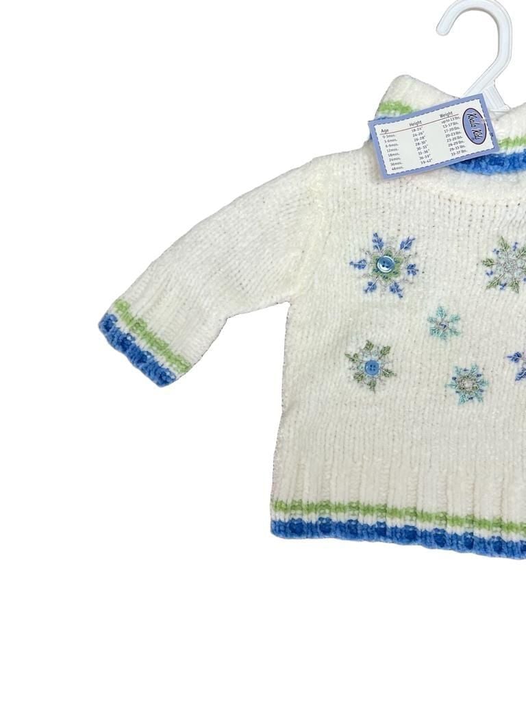 Koala Kids Snowflake Turtleneck Sweater Size 0-3M White baby winter 4