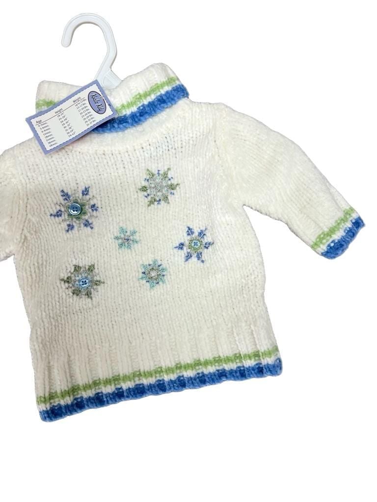 Koala Kids Snowflake Turtleneck Sweater Size 0-3M White baby winter 5