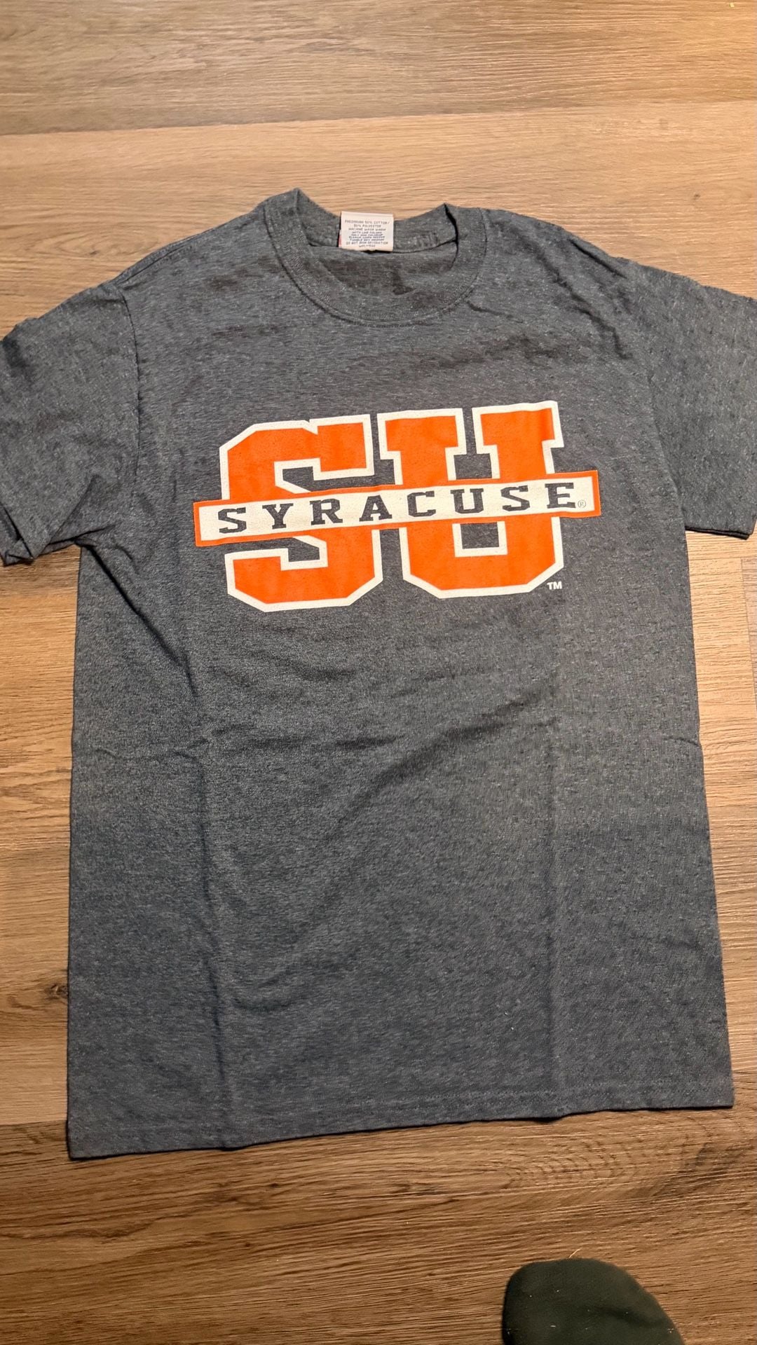 MV Sport Syracuse University T-Shirt Size S Gray Orange Graphic Tee 2
