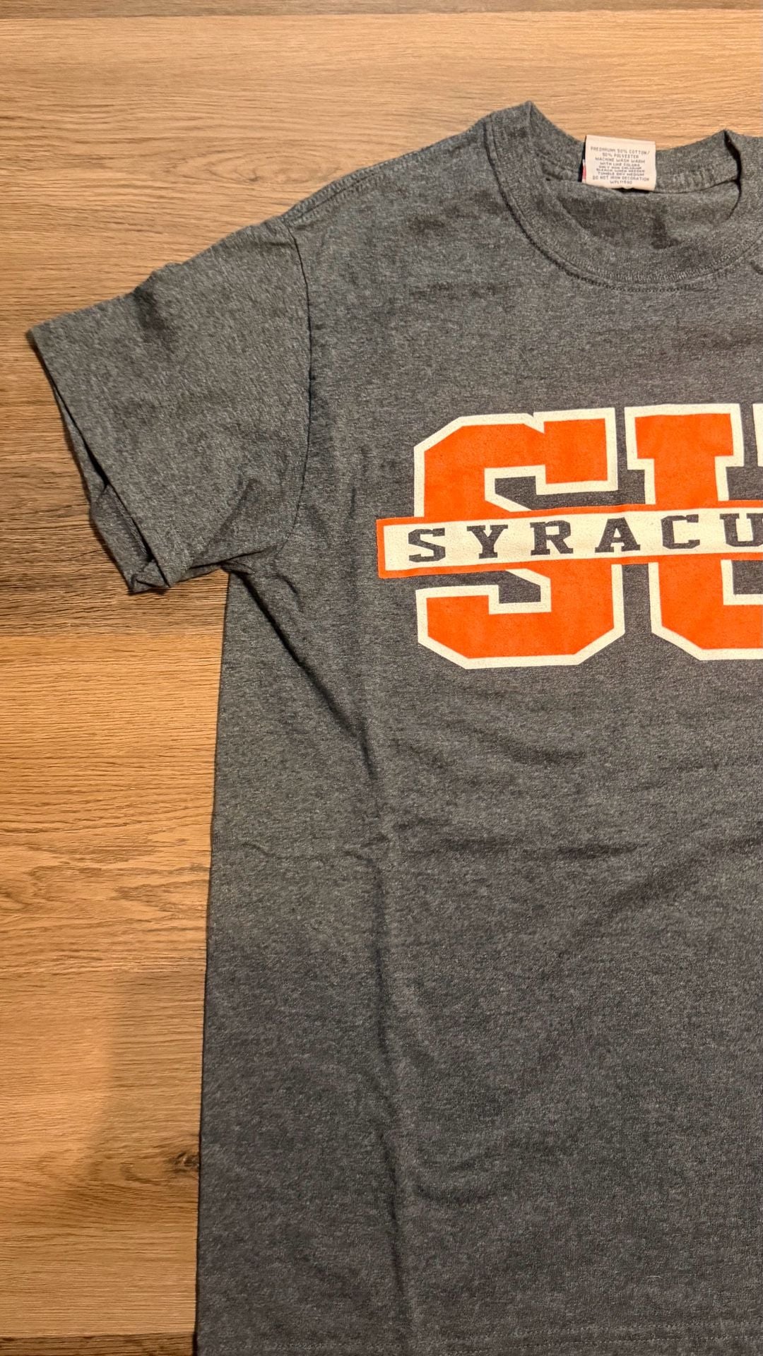 MV Sport Syracuse University T-Shirt Size S Gray Orange Graphic Tee 4