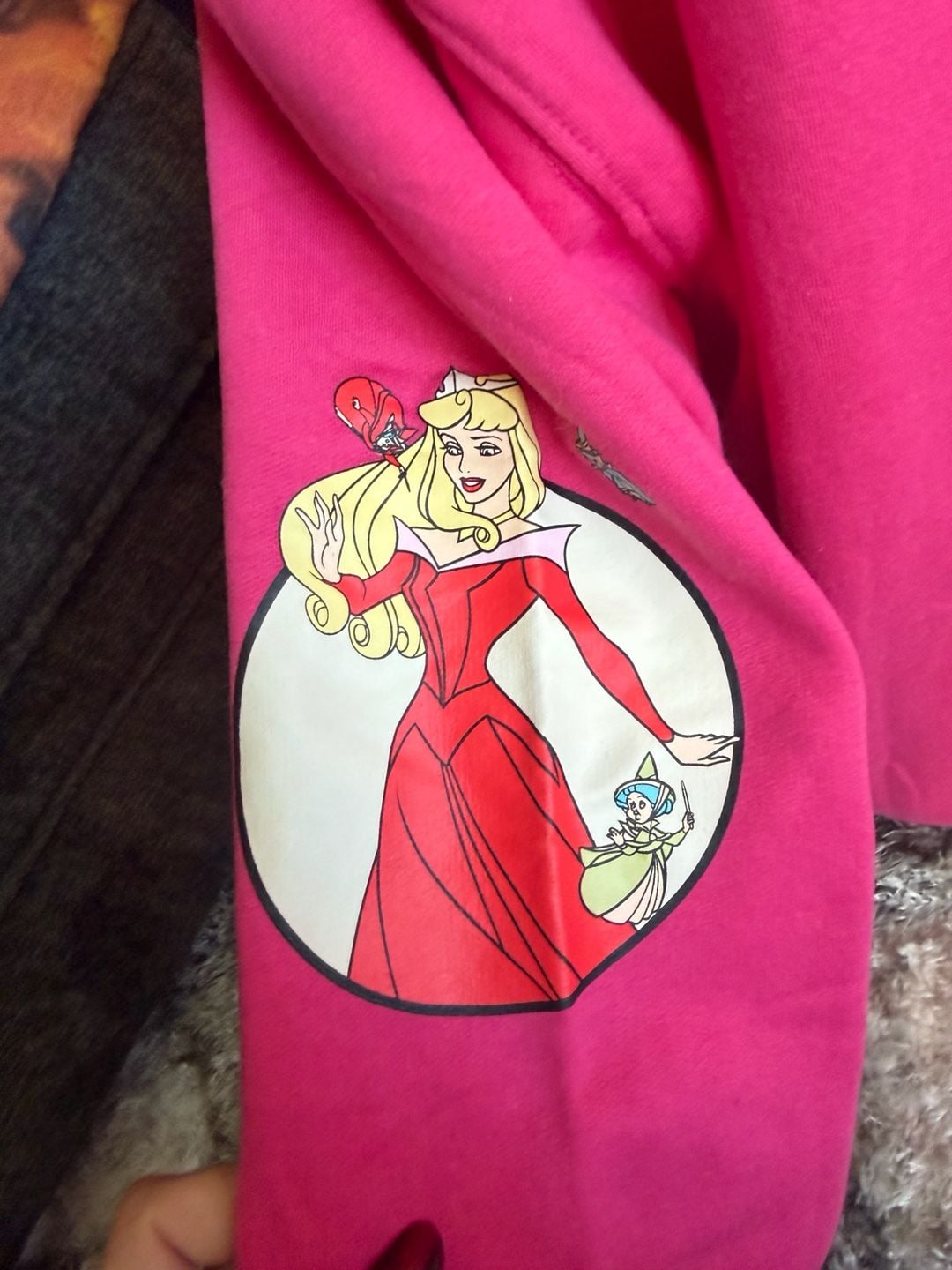 Disney 100 Princess Sweatshirt Size XL Pink Happily Ever After 5