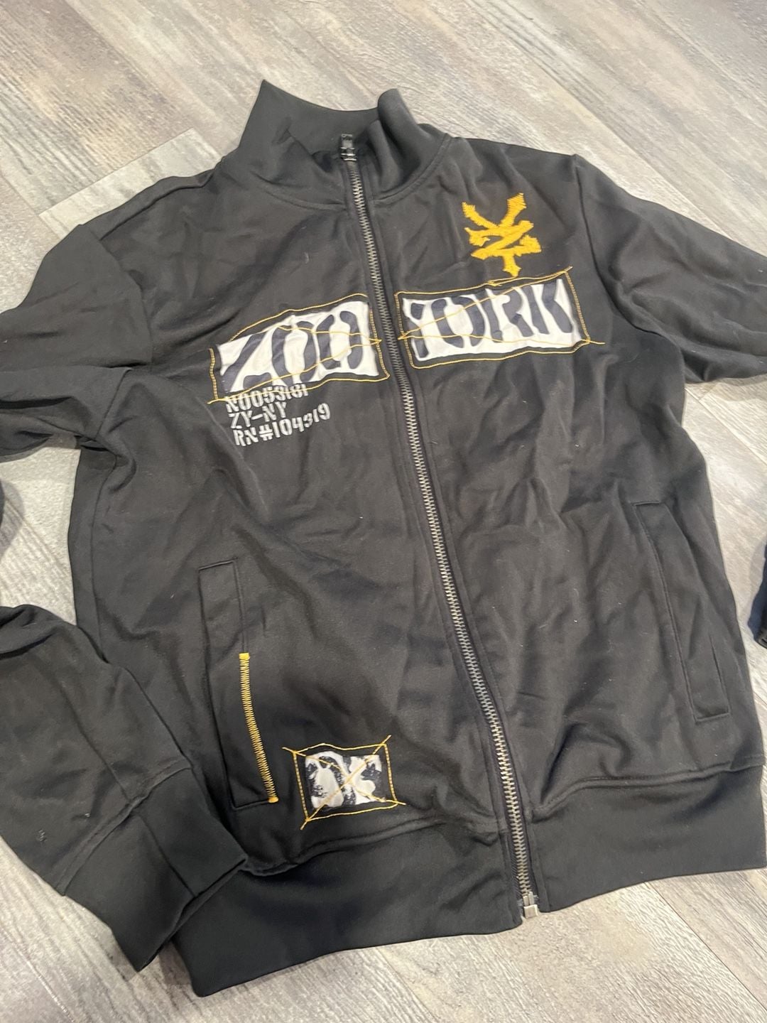 Y2K Zoo York Unbreakable Full Zip Track Jacket Size S Black 3