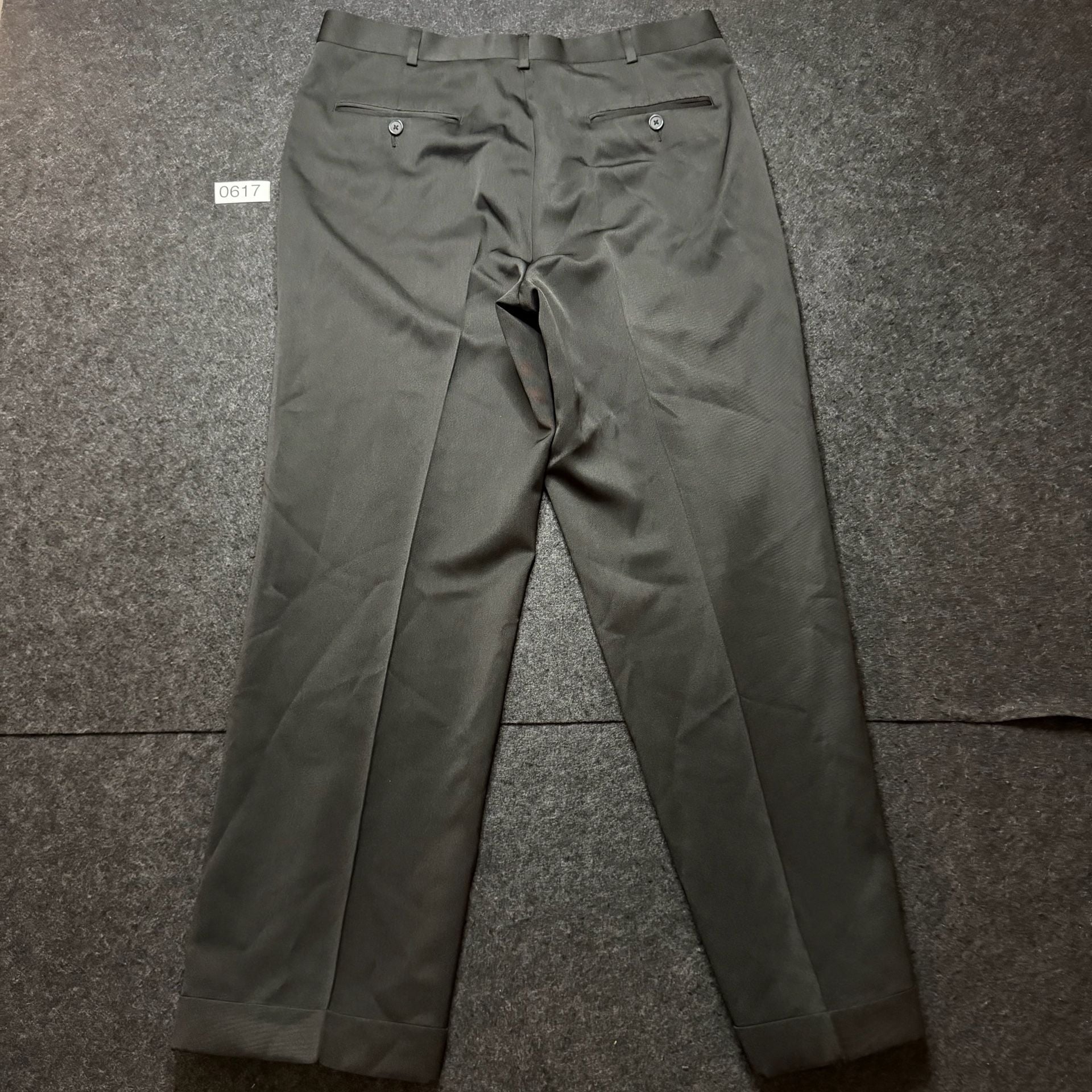 Perry Ellis Portfolio Dress Pants 34x30 Black Pleated Polyester 6