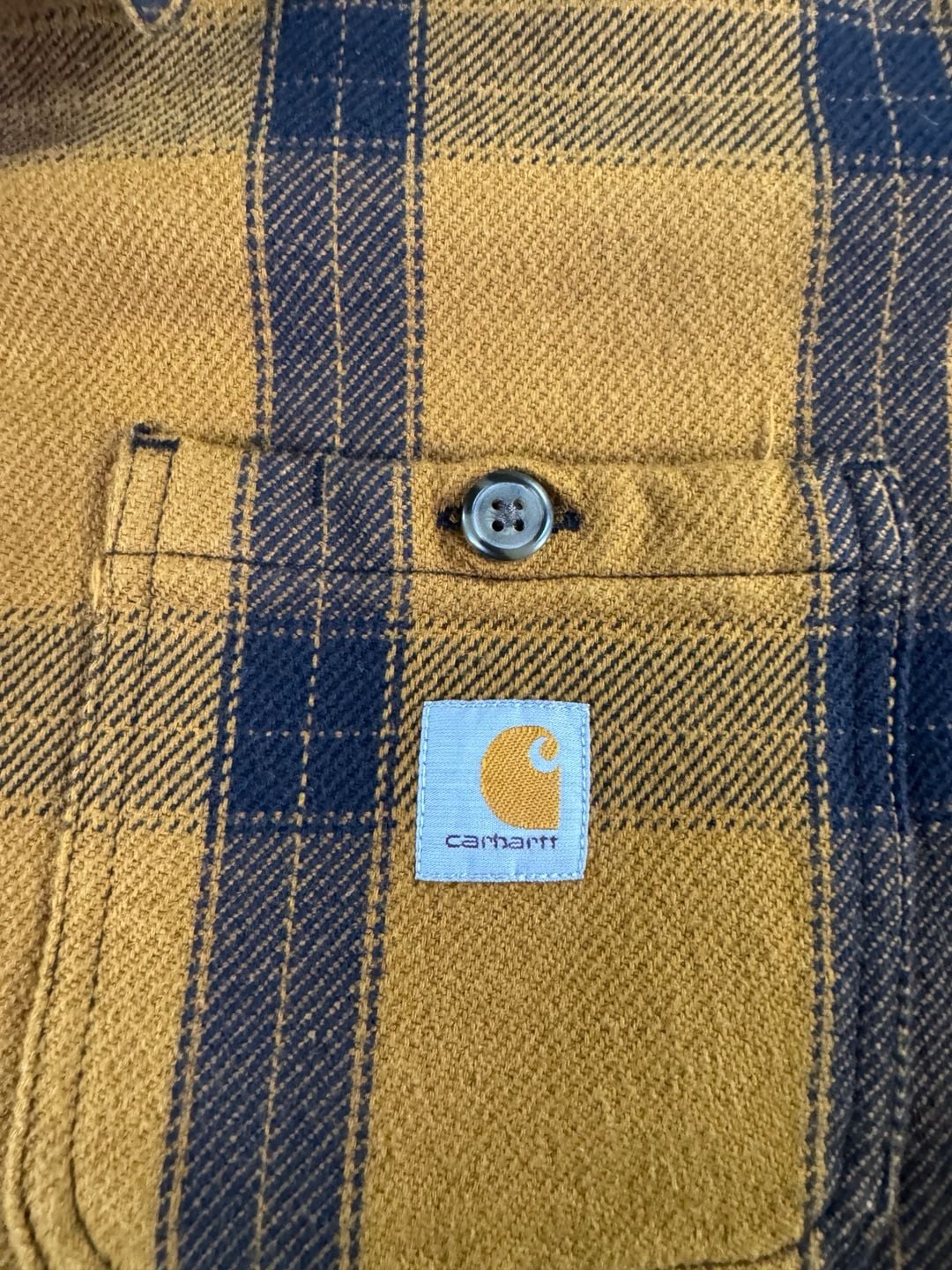 Carhartt Plaid Flannel Shirt Size XXL Loose Fit Brown 3