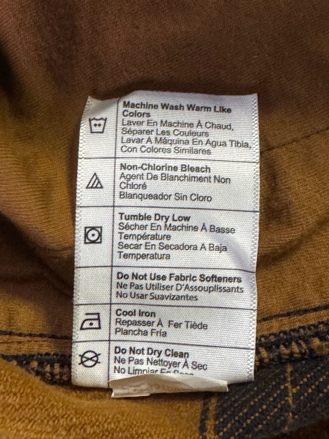 Carhartt Plaid Flannel Shirt Size XXL Loose Fit Brown 6
