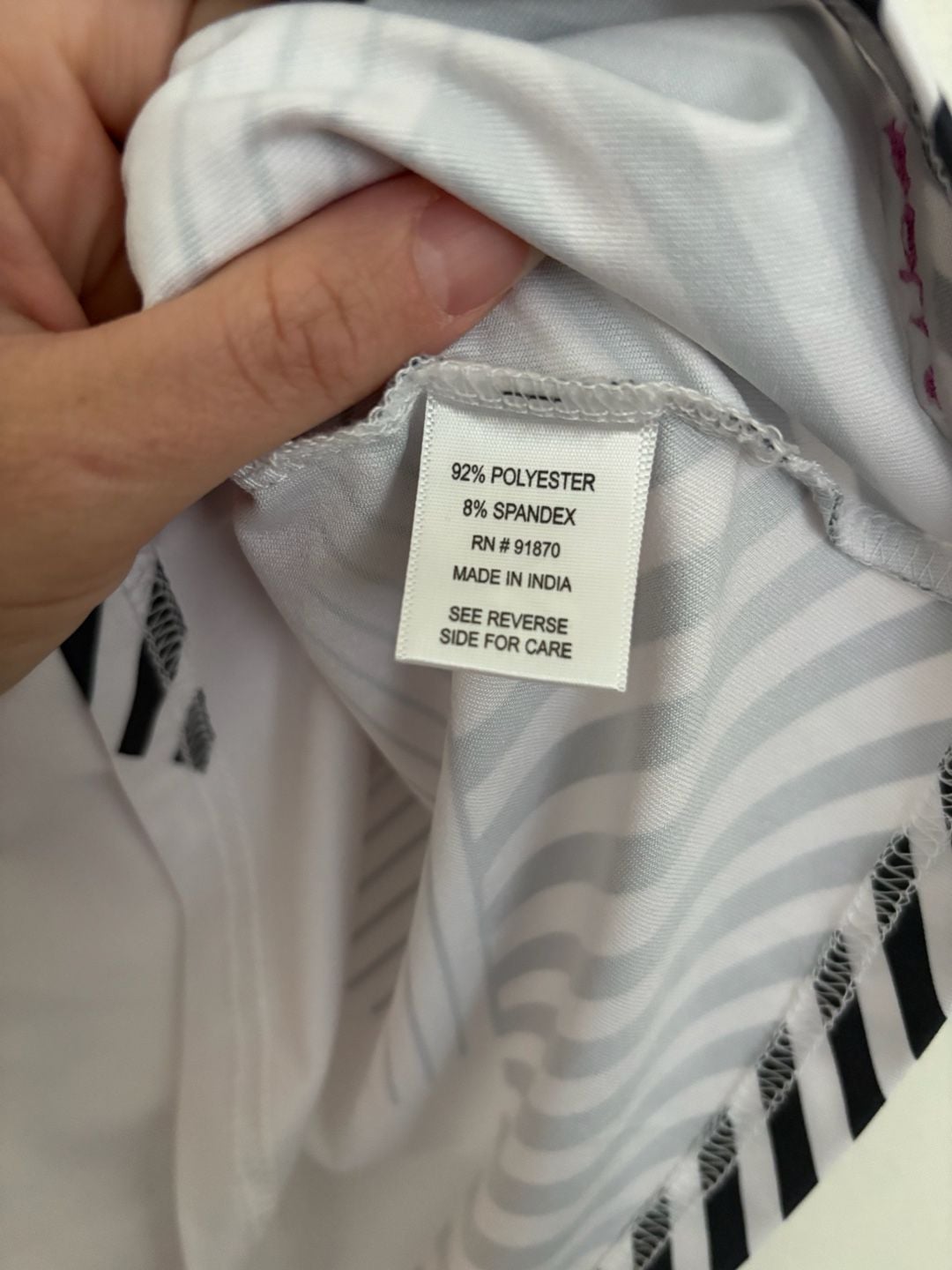 Bollé Athletic Tank Top Size L White Black Pink Geometric 5