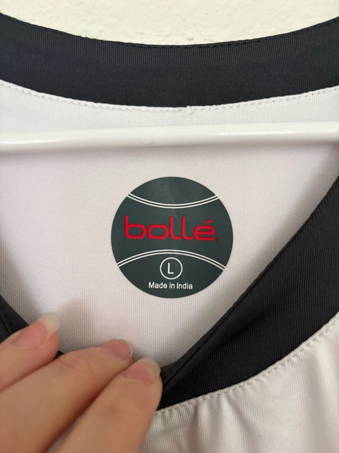 Bollé Athletic Tank Top Size L White Black Pink Geometric 6