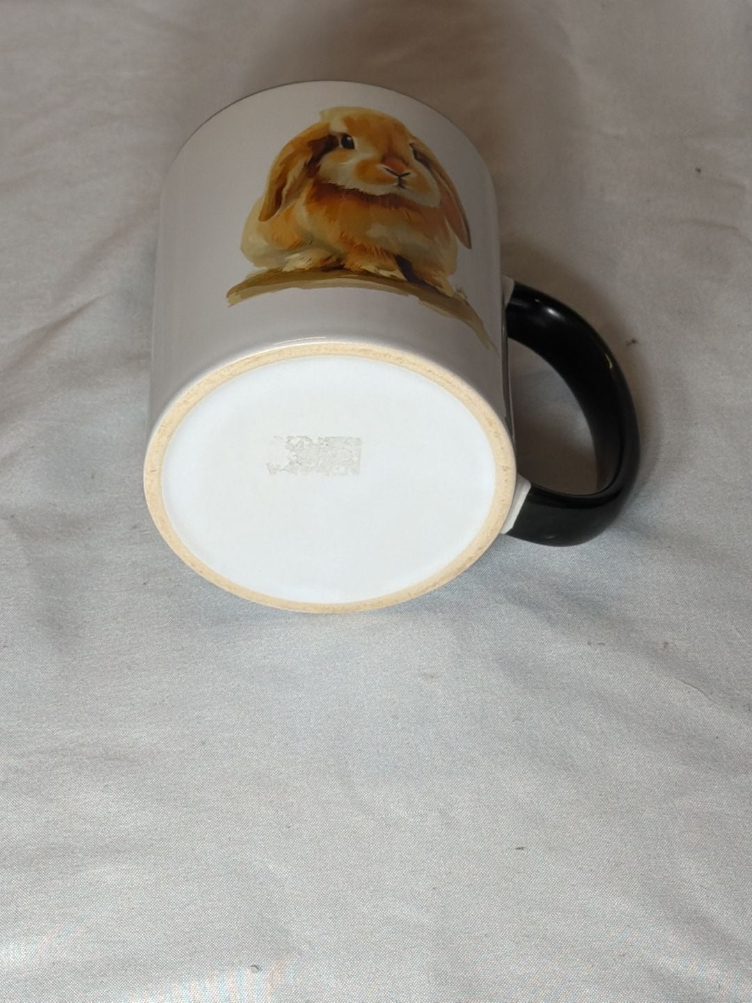 Unbranded Cute Bunny Rabbit Illustration Coffee Mug Black Interior 5