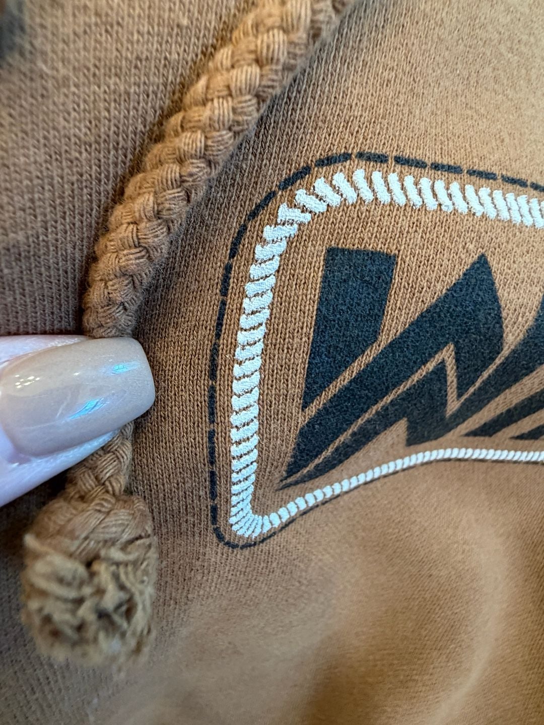 WHARD Brown Graphic Hoodie Sweatshirt 7