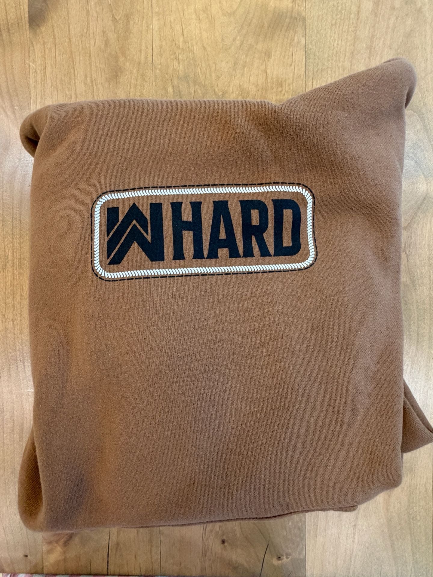 WHARD Brown Graphic Hoodie Sweatshirt 9