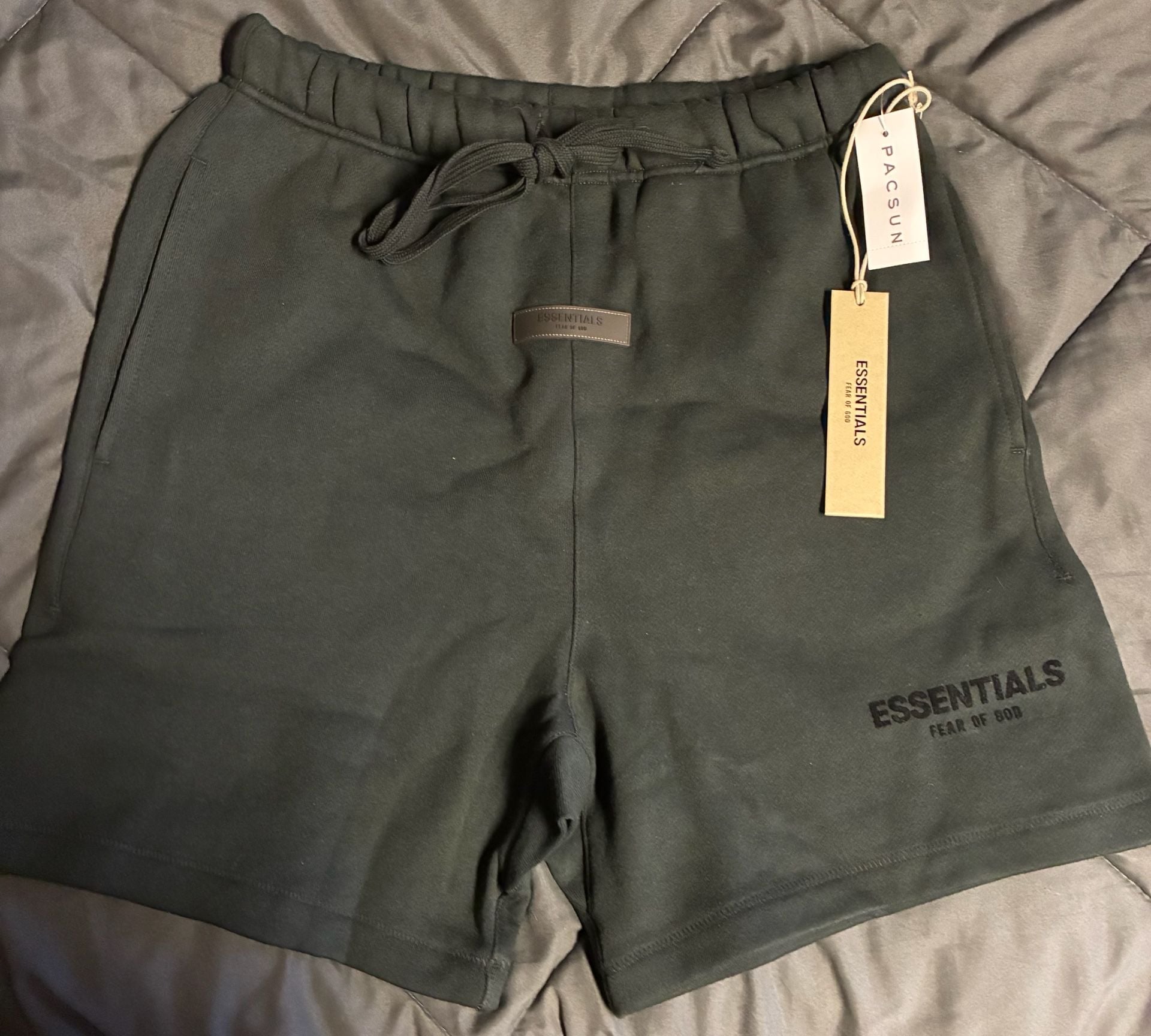 Essentials Fear of God Fleece Shorts SML Size Black Pacsun 2