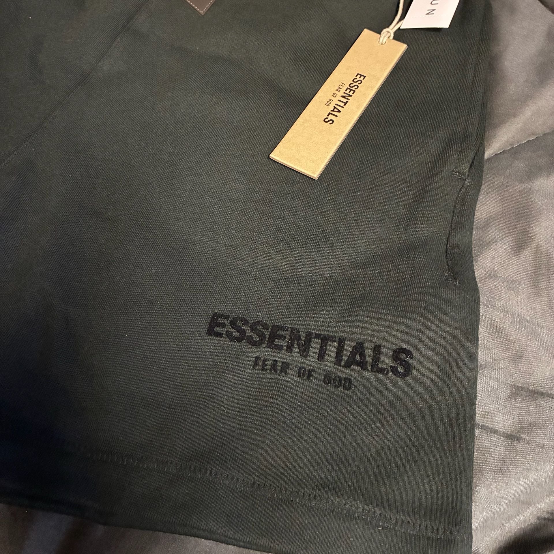 Essentials Fear of God Fleece Shorts SML Size Black Pacsun 3