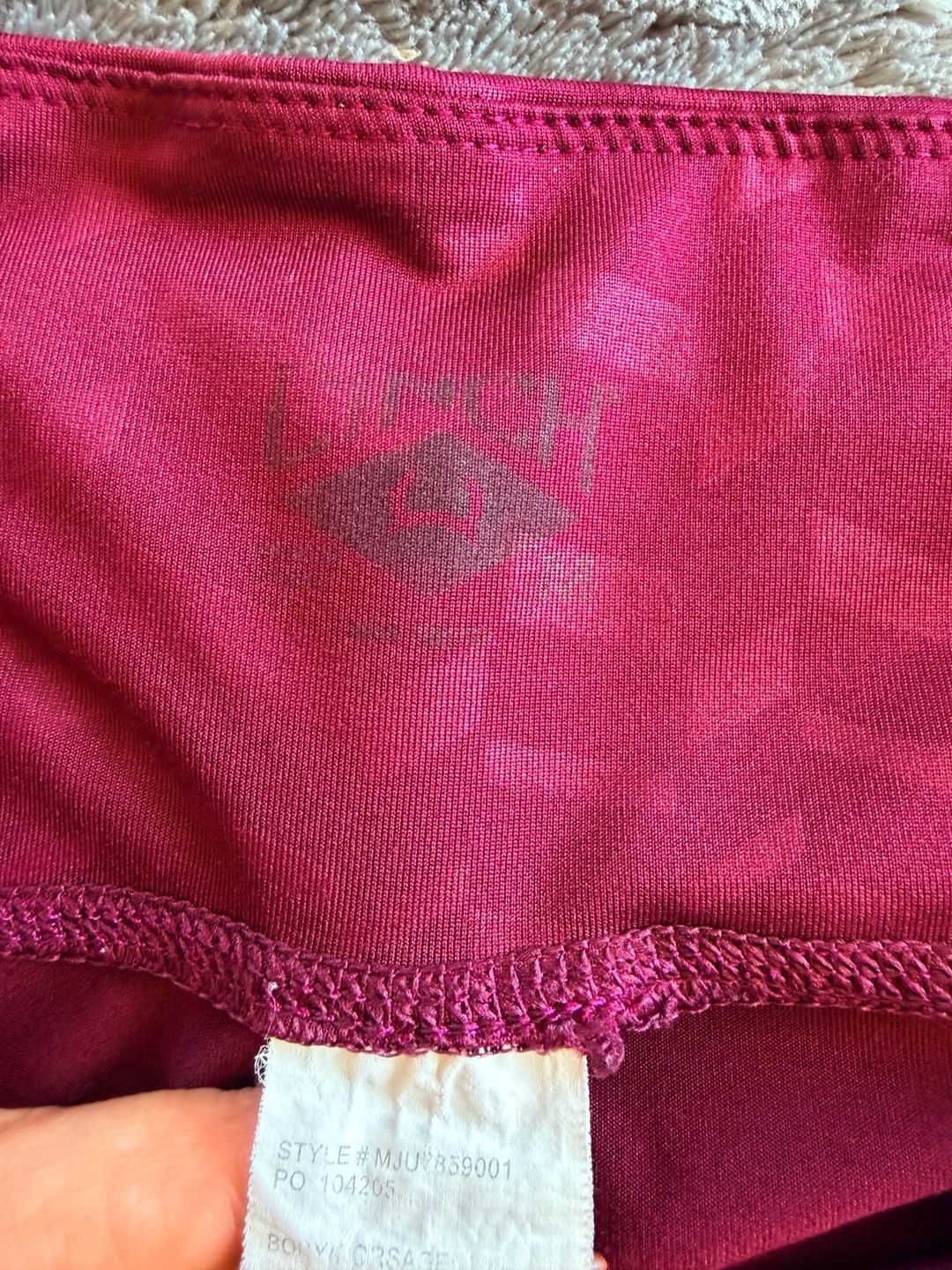 Cinch Women’s Active Leggings Size Medium Burgundy Geo Mesh Trim Equestrian 5