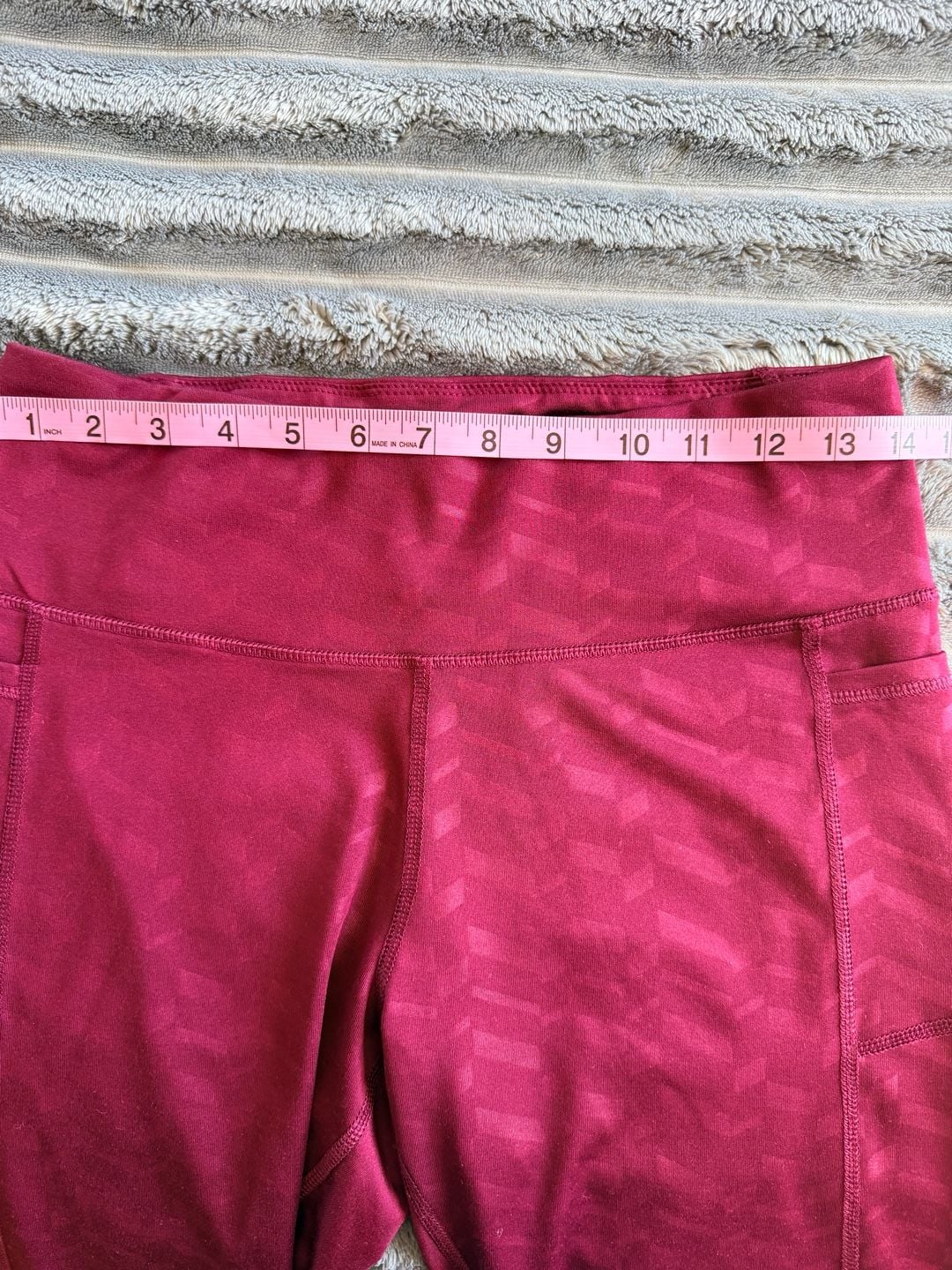 Cinch Women’s Active Leggings Size Medium Burgundy Geo Mesh Trim Equestrian 7