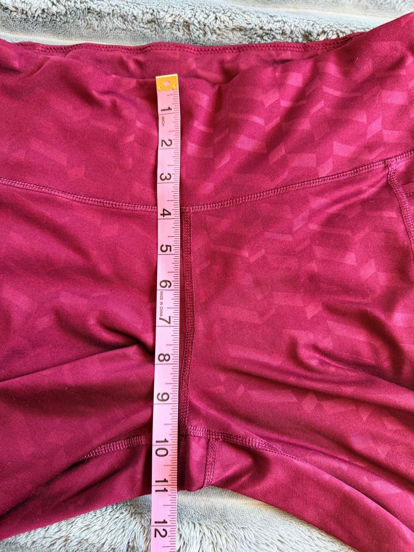 Cinch Women’s Active Leggings Size Medium Burgundy Geo Mesh Trim Equestrian 8