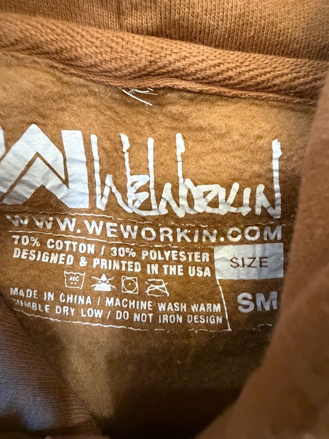 WHARD Brown Graphic Hoodie Sweatshirt 4