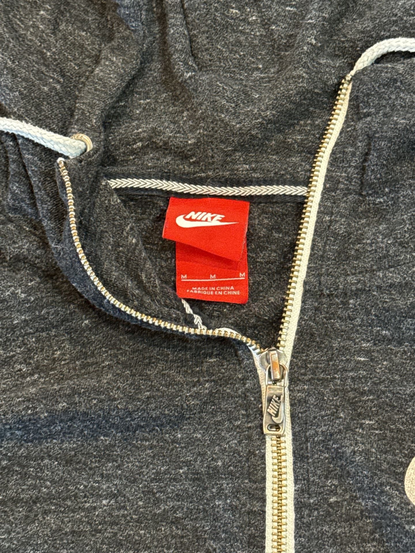 Nike Gym Vintage Full-Zip Hoodie Size M Dark Gray Heather 3