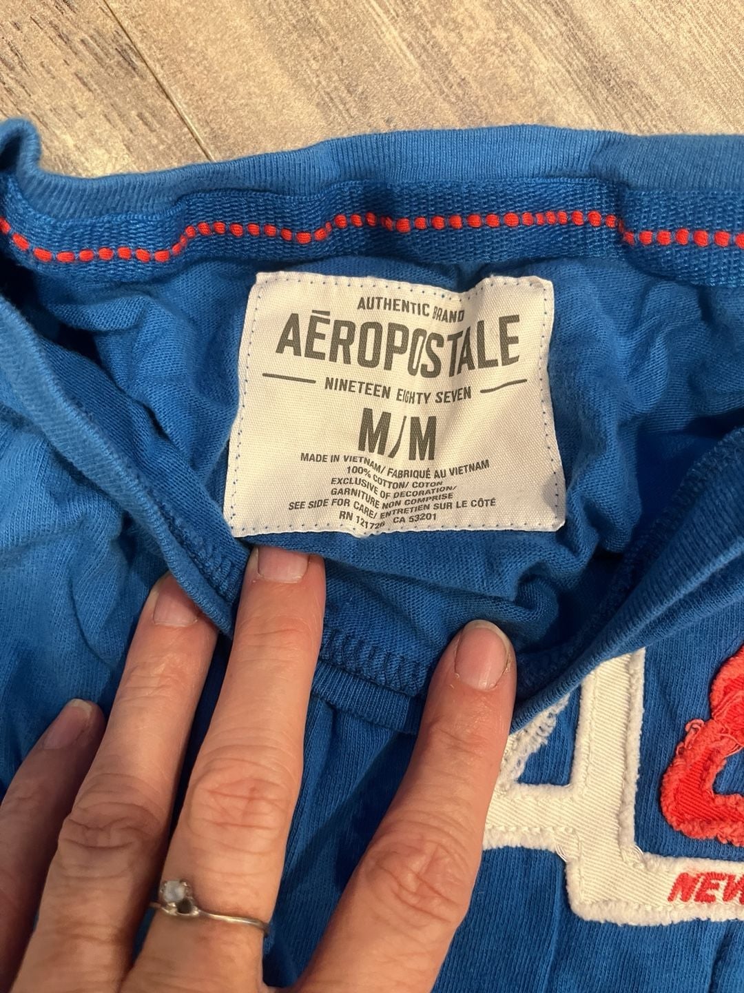 Aeropostale A87 Long Sleeve T-Shirt Size M Blue 5